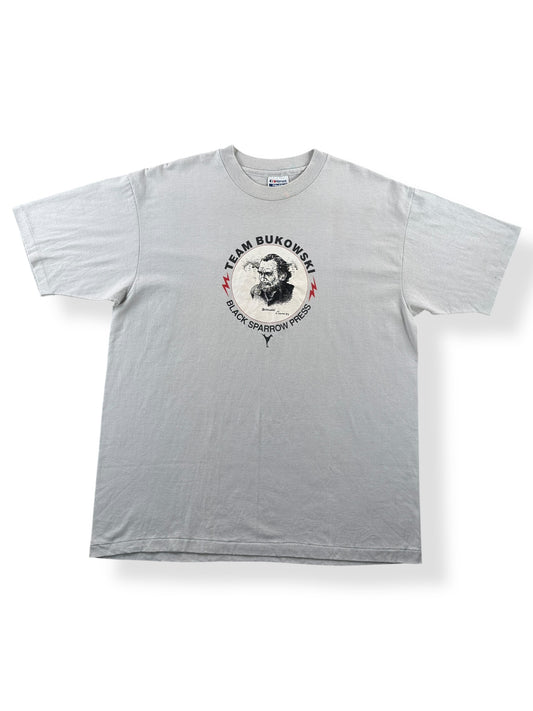 Front of Vintage Black Sparrow Press Team Bukowski Tee SZ XL