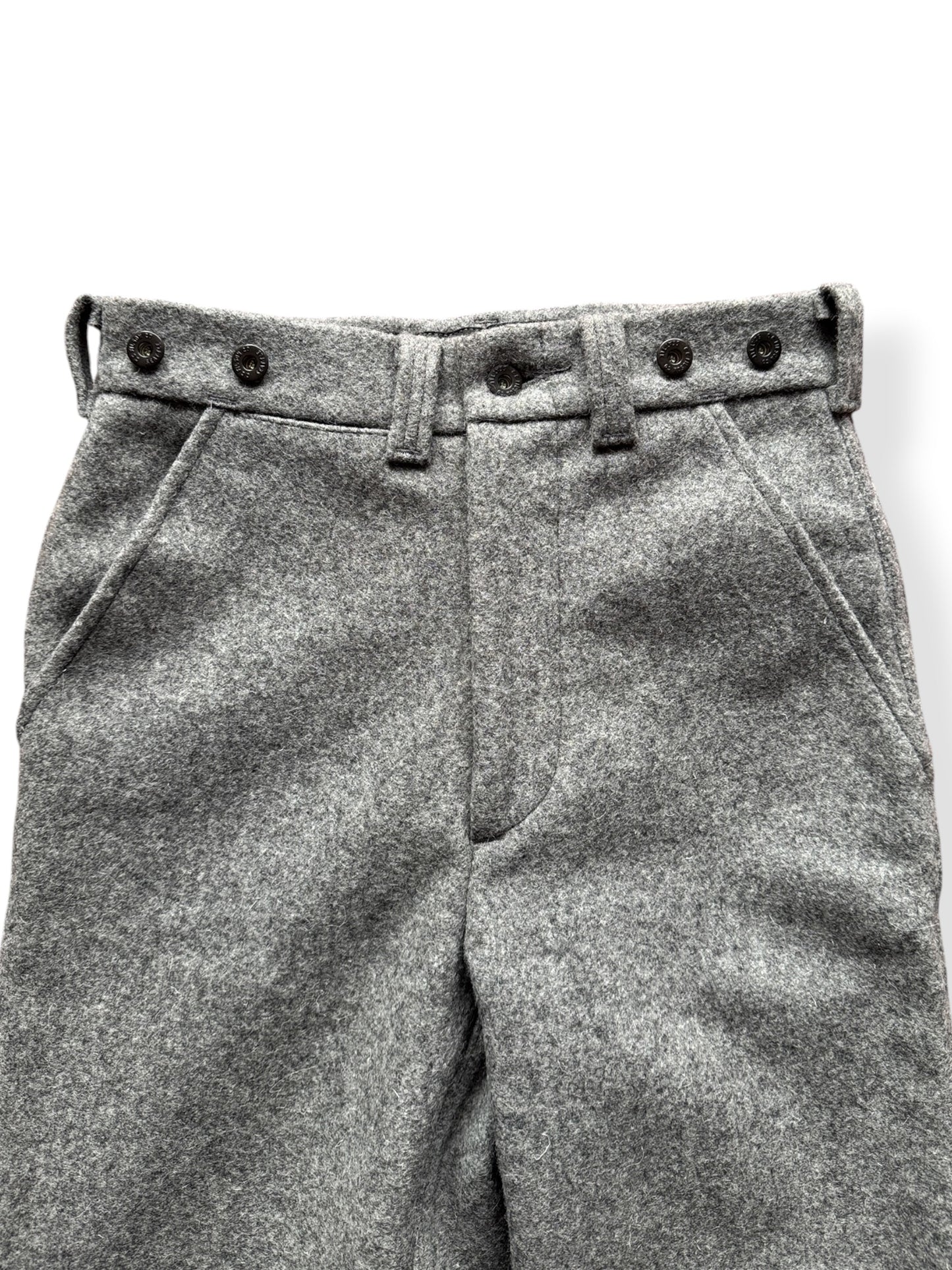 Close-up of Filson Grey Wool Pants SZ 28