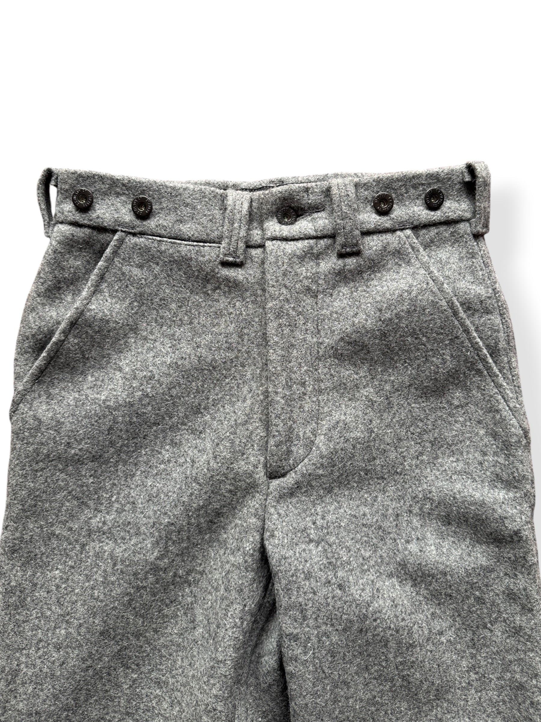 Close-up of Filson Grey Wool Pants SZ 28