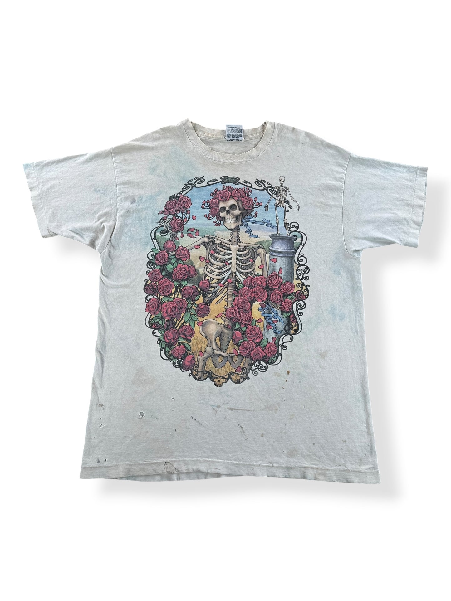 Front of Vintage Grateful Dead 30 Years Bertha Liquid Blue Tee SZ XL