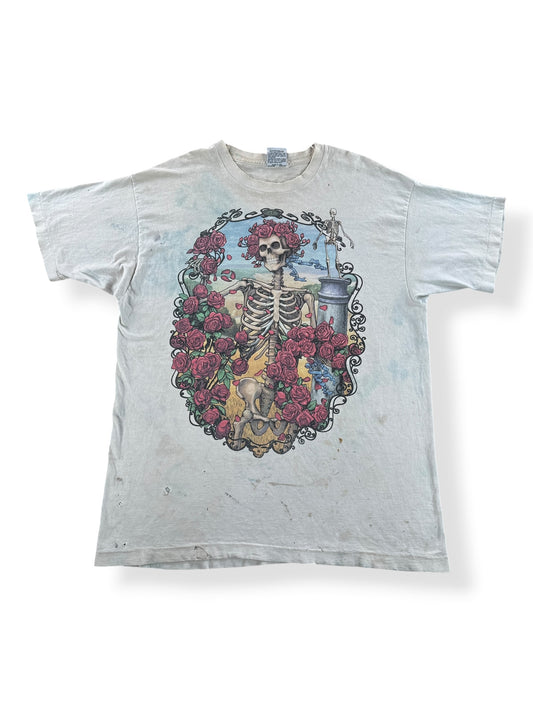 Front of Vintage Grateful Dead 30 Years Bertha Liquid Blue Tee SZ XL