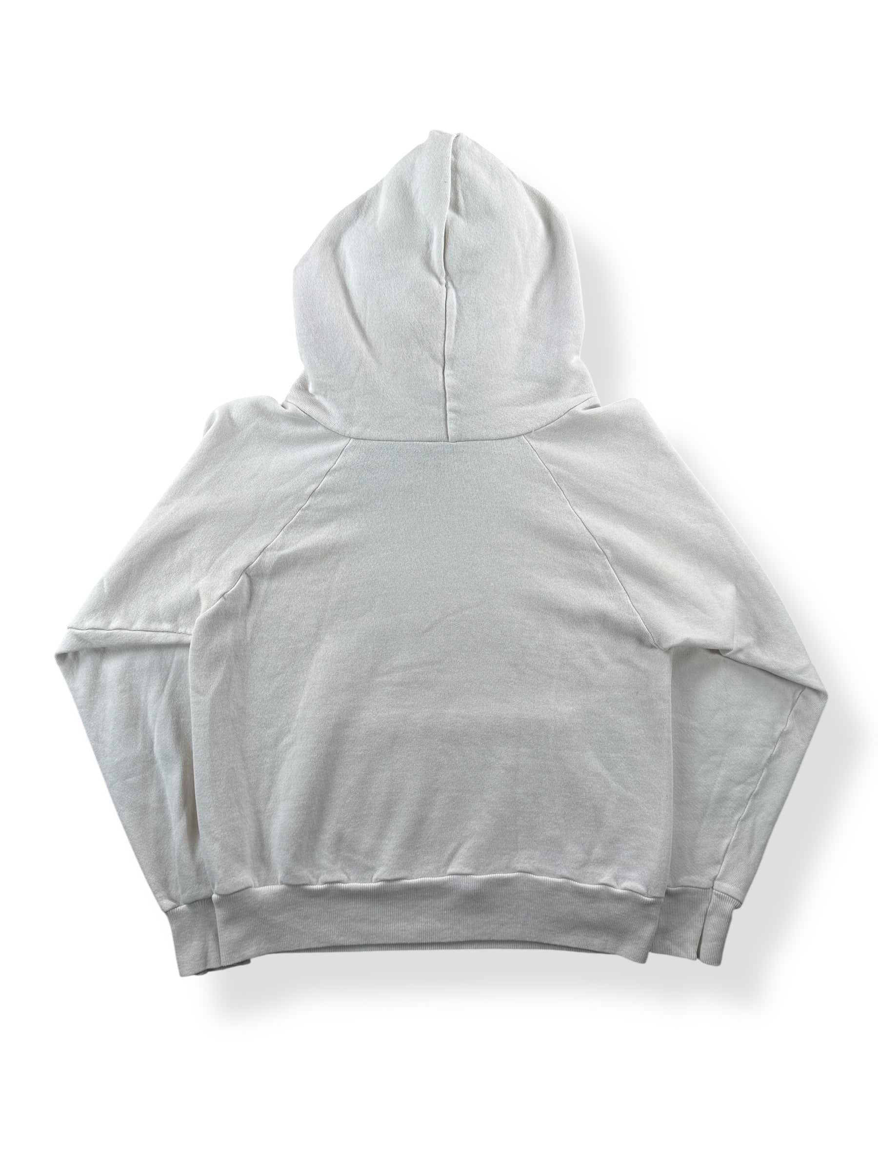 Back of Vintage Wesley College Flocked Hoodie SZ S (Fits XS)
