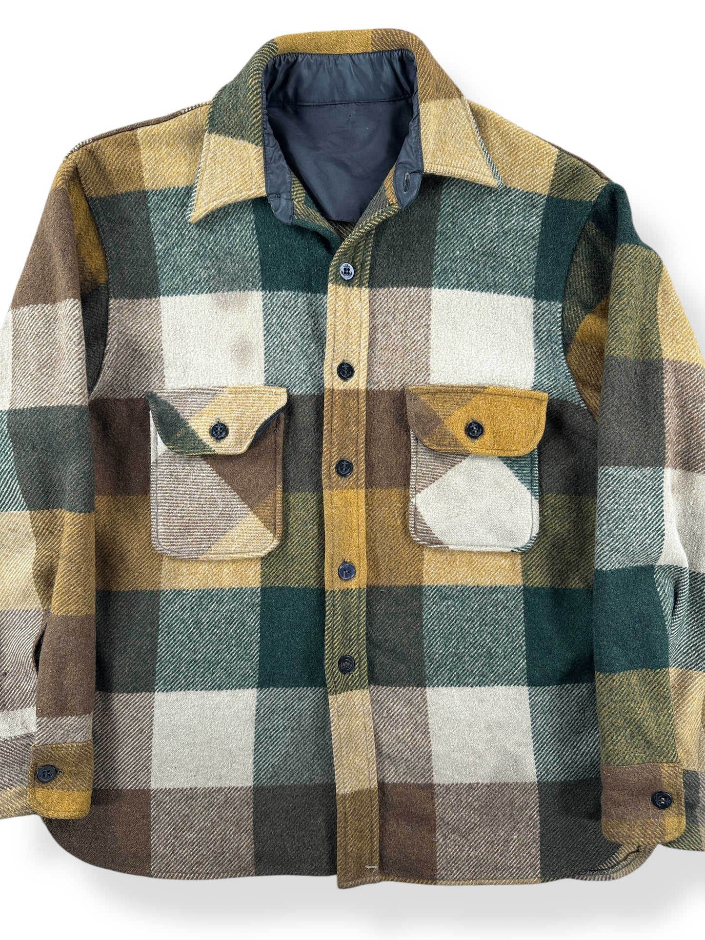 Front Close Up of Vintage CPO Jacket SZ L AS IS