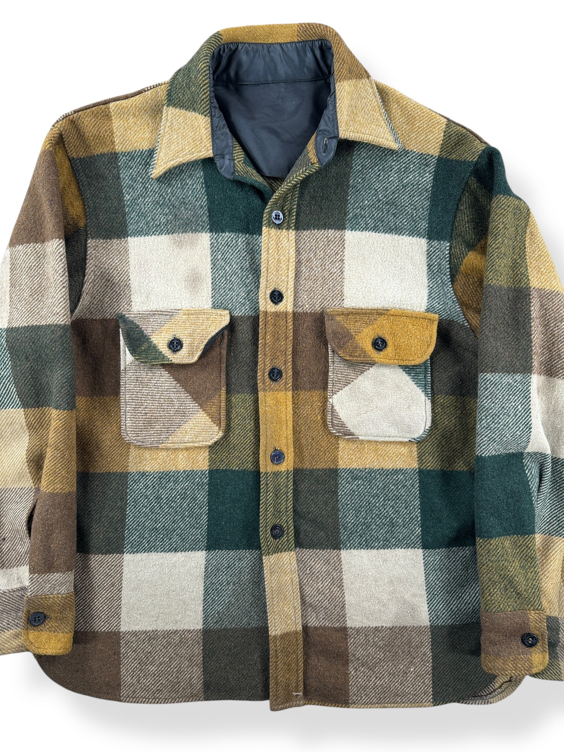 Front Close Up of Vintage CPO Jacket SZ L AS IS