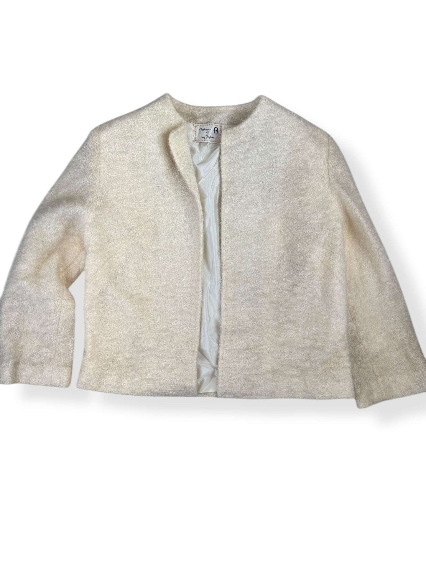 Front view of 1950s Mohair Bouclé Jacket L