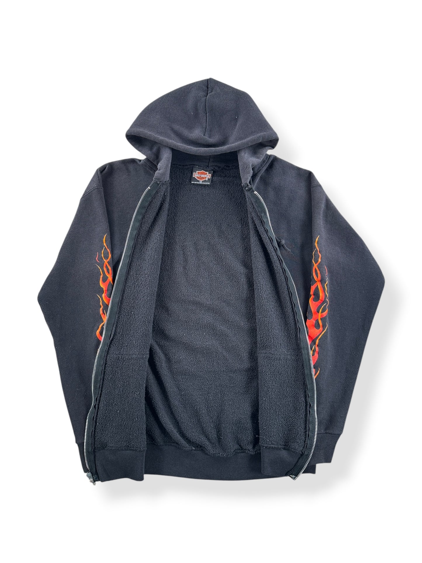 Inside of Vintage 1989 Ventura Harley Hoodie SZ M (Fits S)