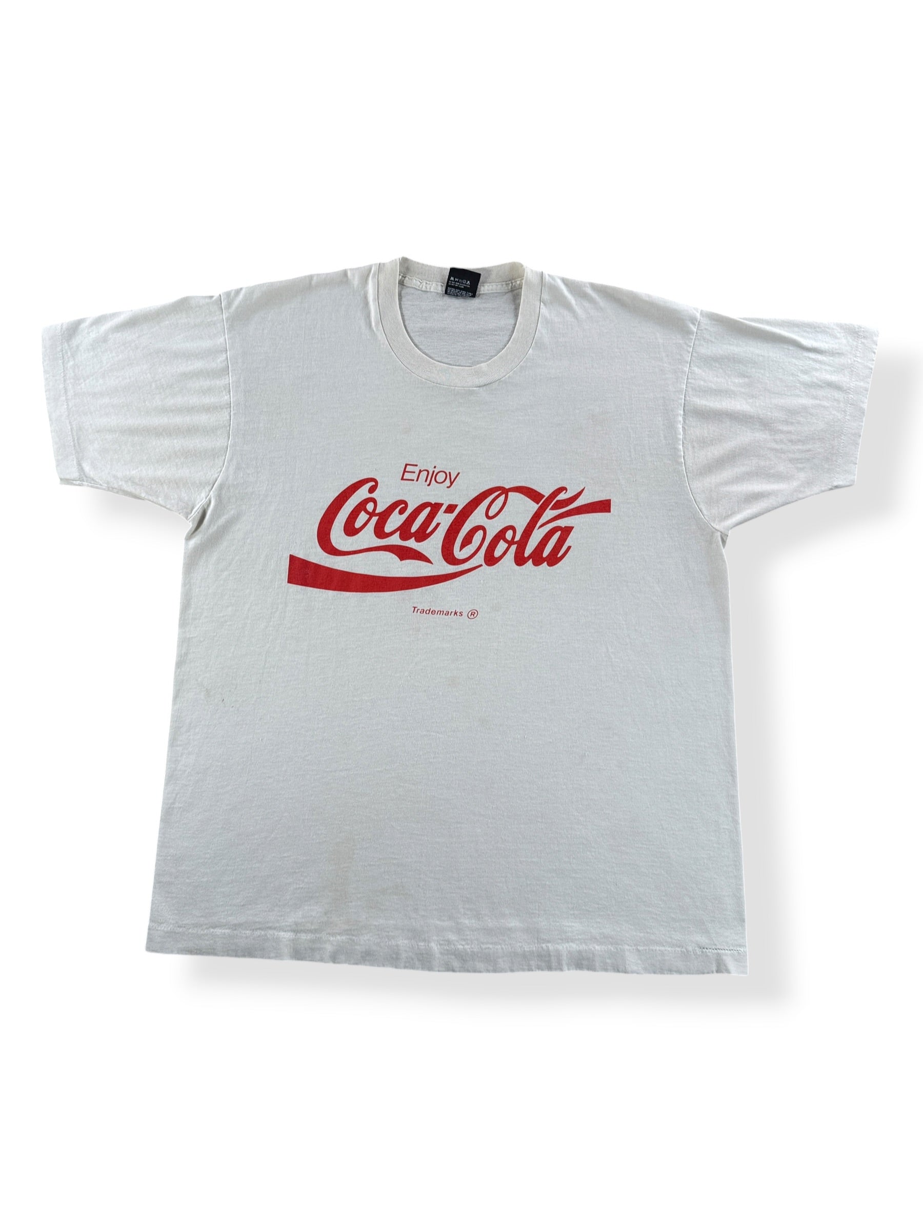 Front of Vintage Enjoy Coca Cola Tee SZ XL (Fits L)