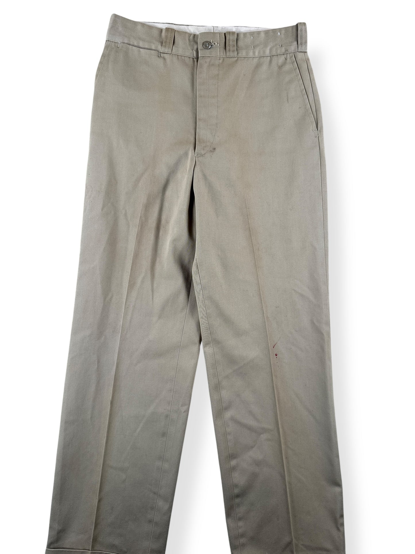 Front Close Up of Vintage Lee Chetopa Twill Trousers W29