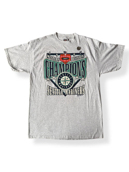 Front of NOS 1997 Mariners Tee SZ XL