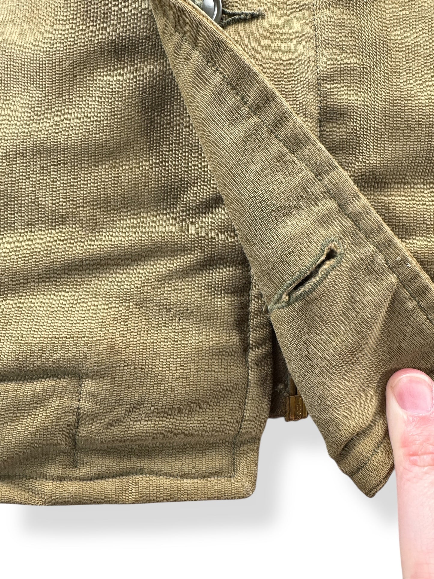 Missing Button on Vintage WWII Era USN N-1 Jacket in Pristine Shape SZ 38