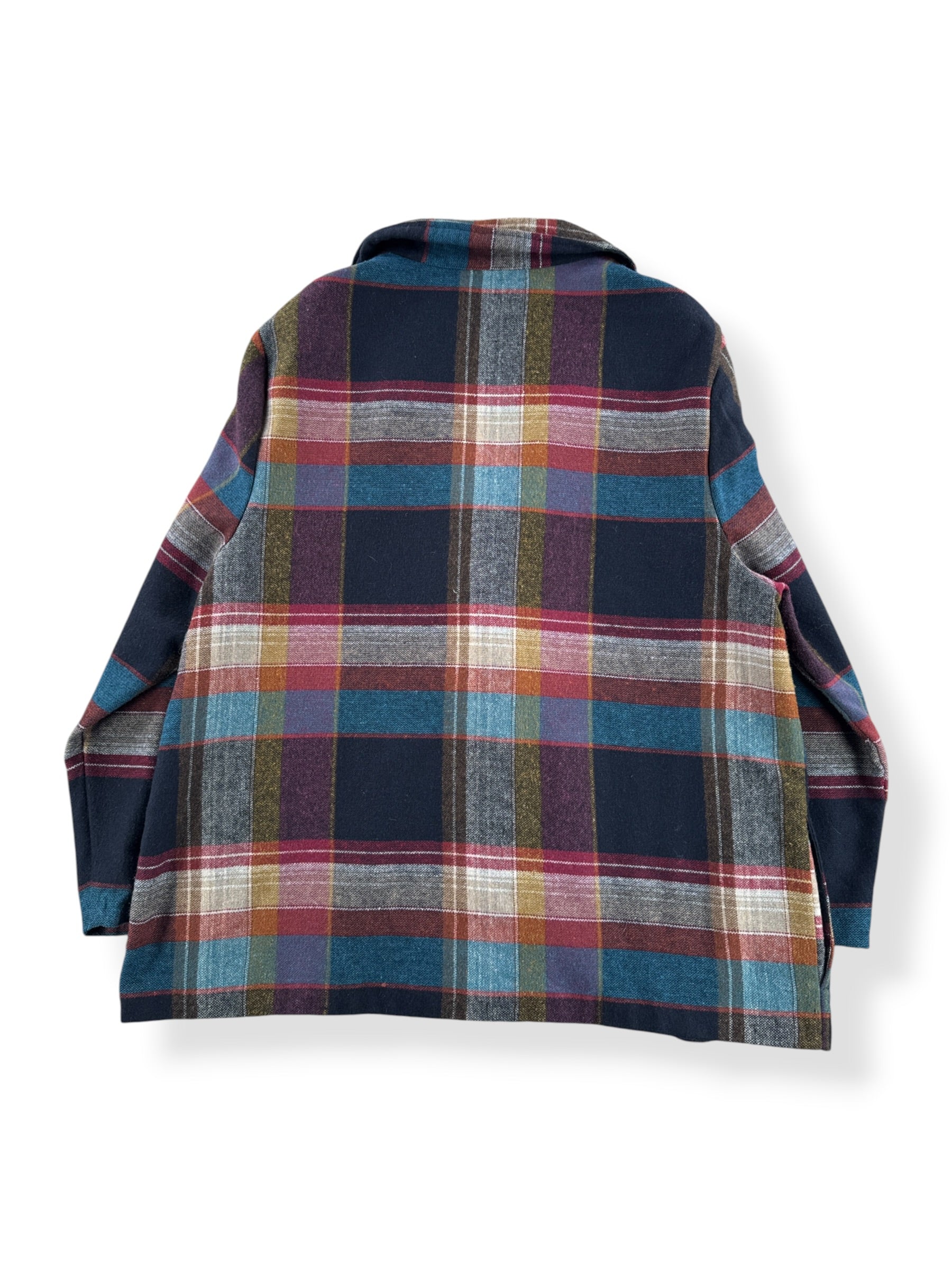 Back of Vintage Plaid Sport Coat SZ L