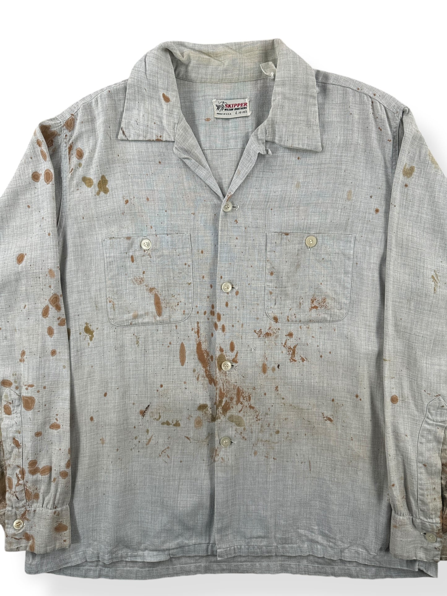 Front Close Up of Vintage Diarrhea Factory Loop Collar SZ L