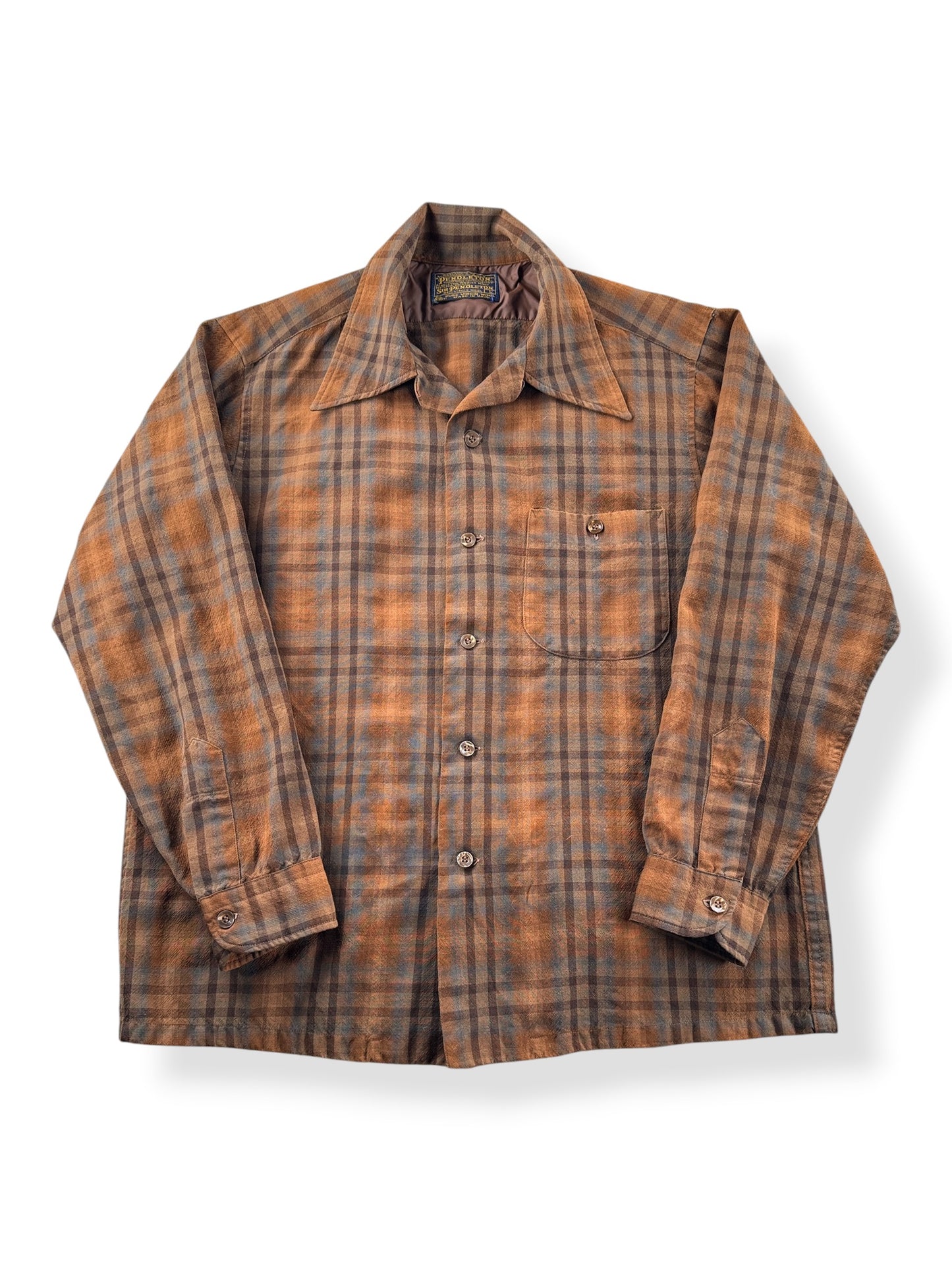 Front of Vintage Sir Pendleton Flannel SZ L - AS IS