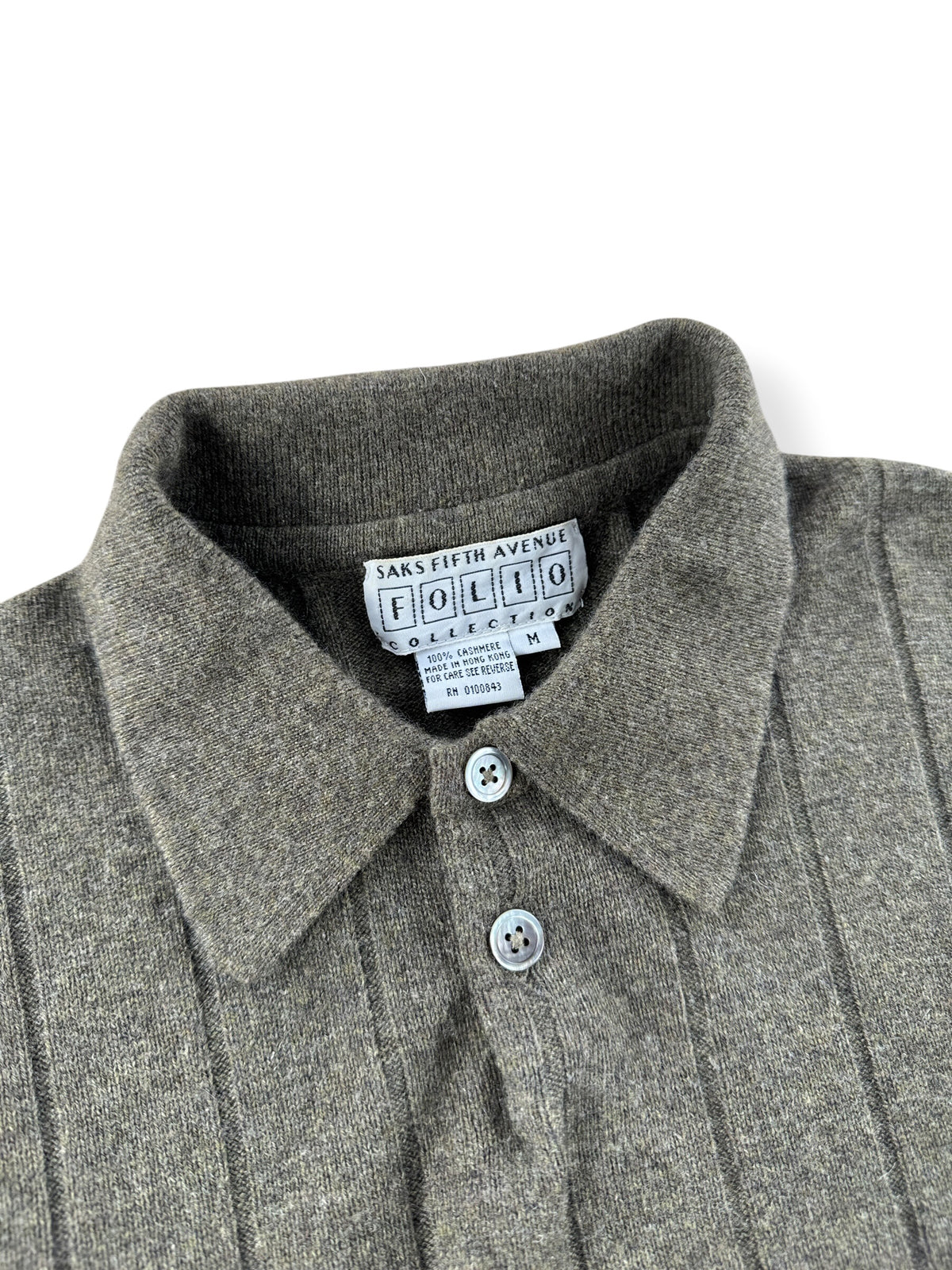 Collection of Vintage Saks Fifth Cashmere Knit Shirt SZ M