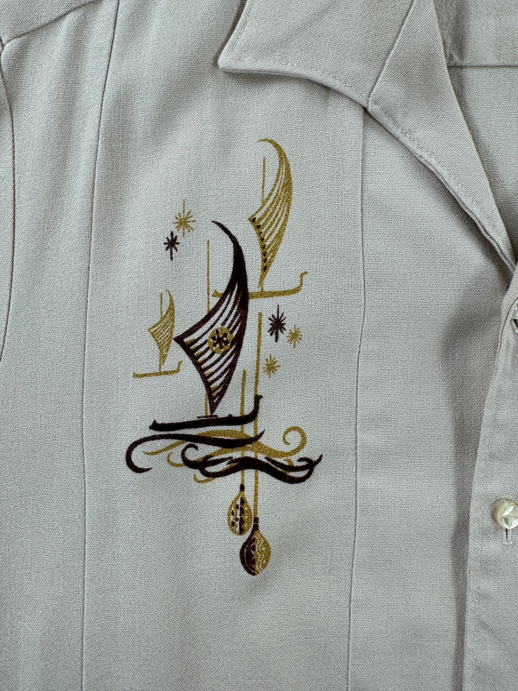 Design on Vintage Iolani Aloha Shirt SZ M