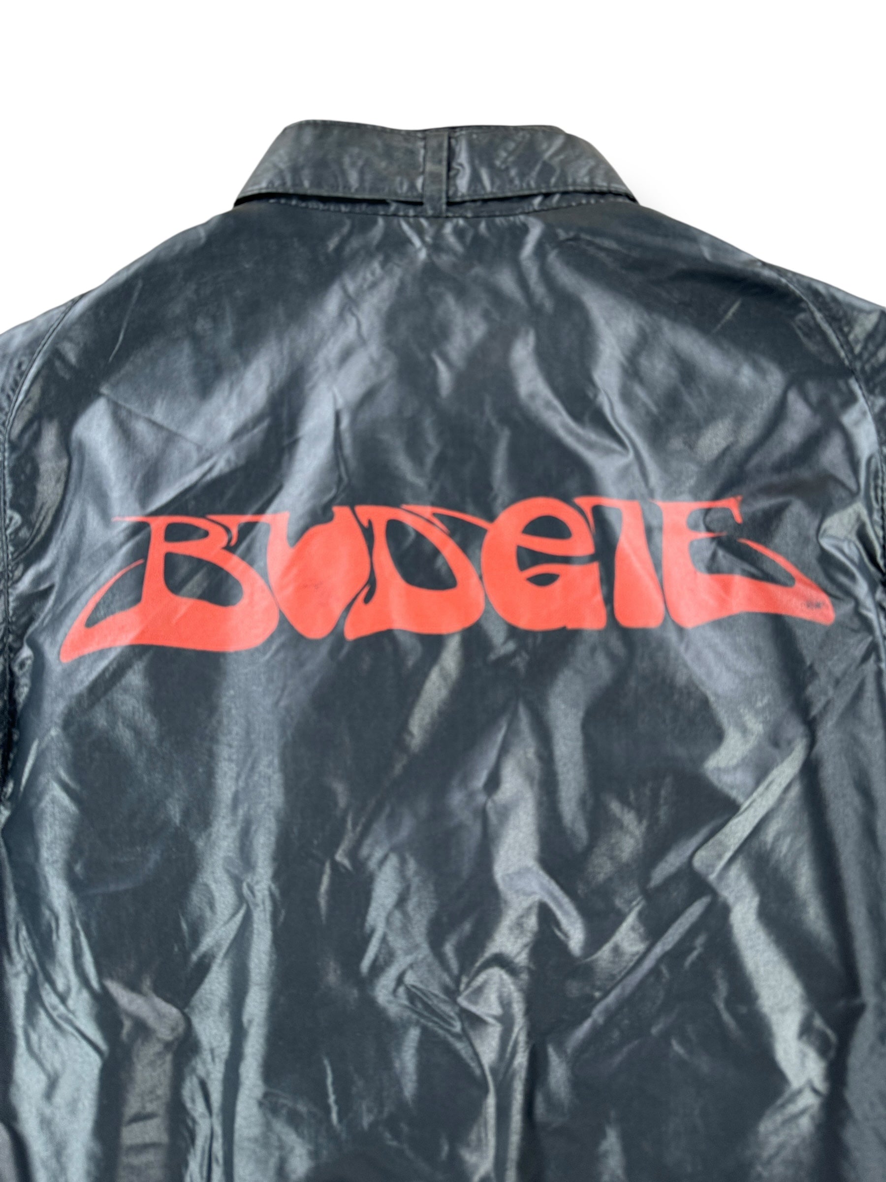 Back Graphic of Vintage Budgie Band Jacket SZ M