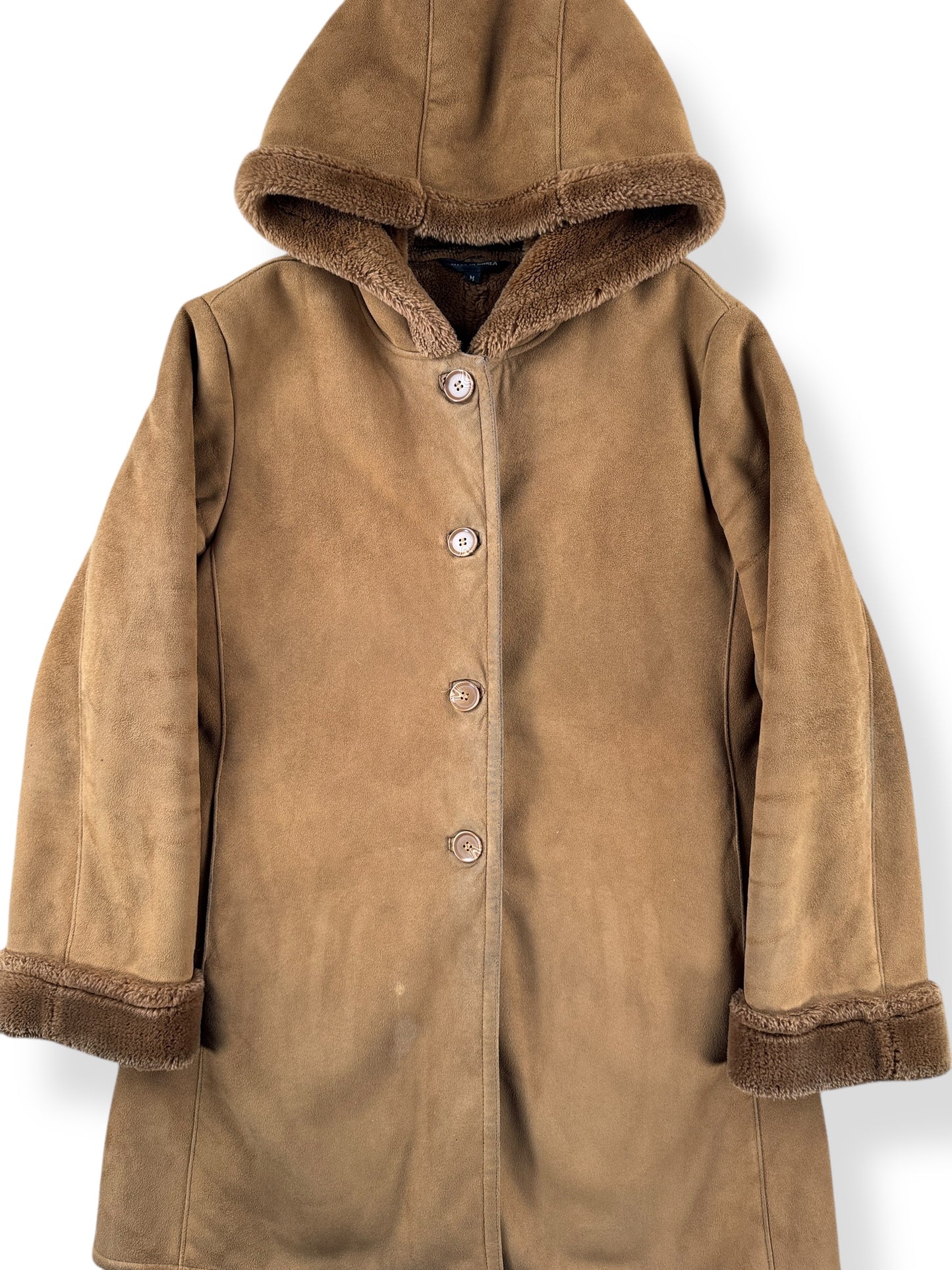 Front of Vintage Denali Suede/Shearling Coat SZ M