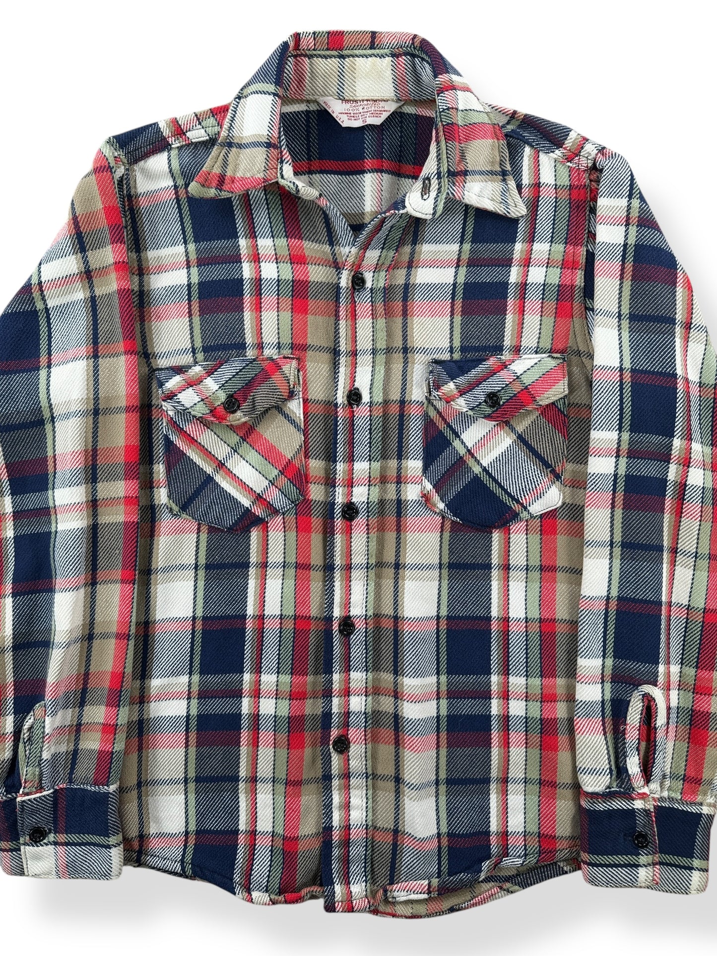 Front Close Up of Vintage Frostproof Cotton Flannel SZ S