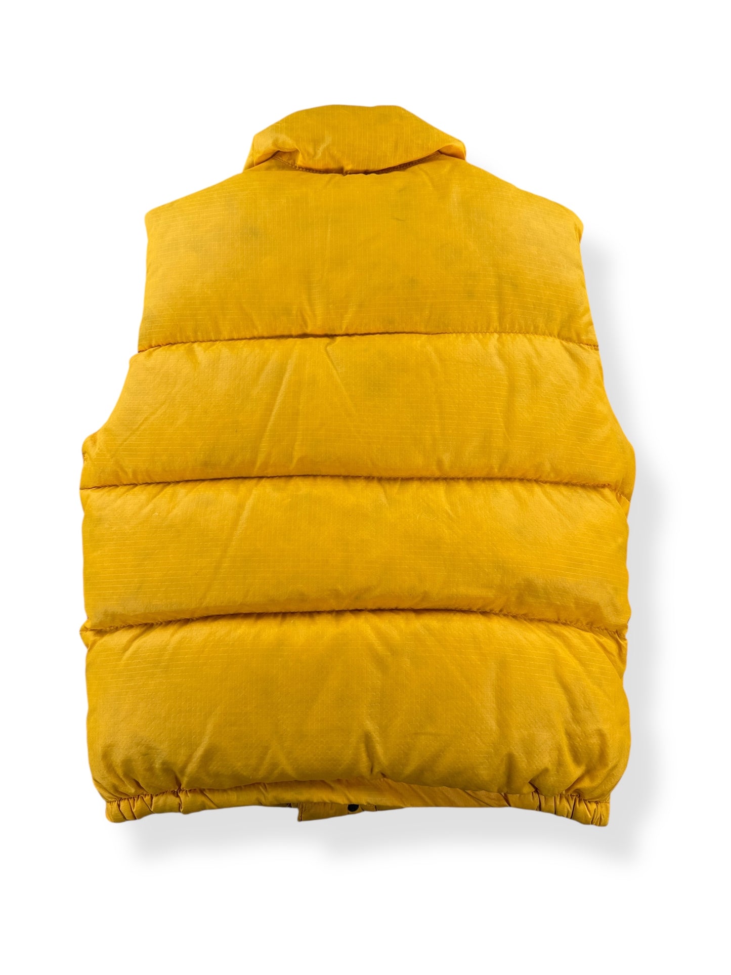 Back of Vintage North Face Mustard Yellow Down Vest SZ M