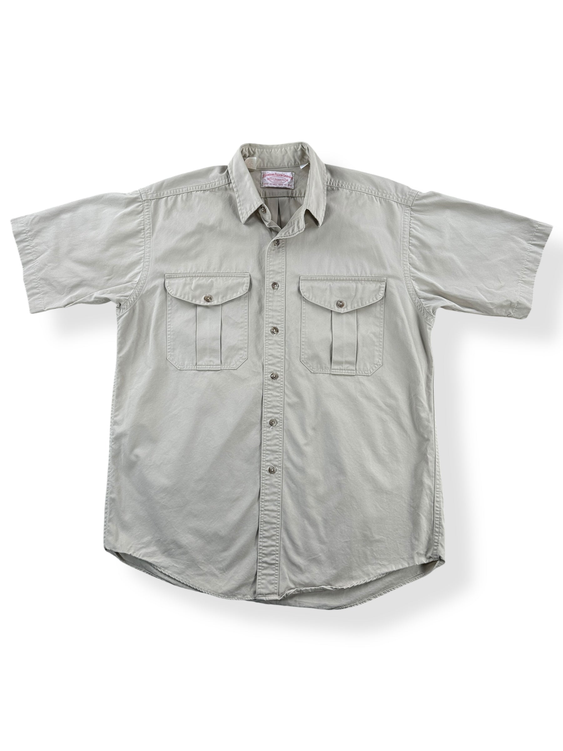 Front of Vintage Filson Short Sleeve Lightweight Guide Shirt SZ L
