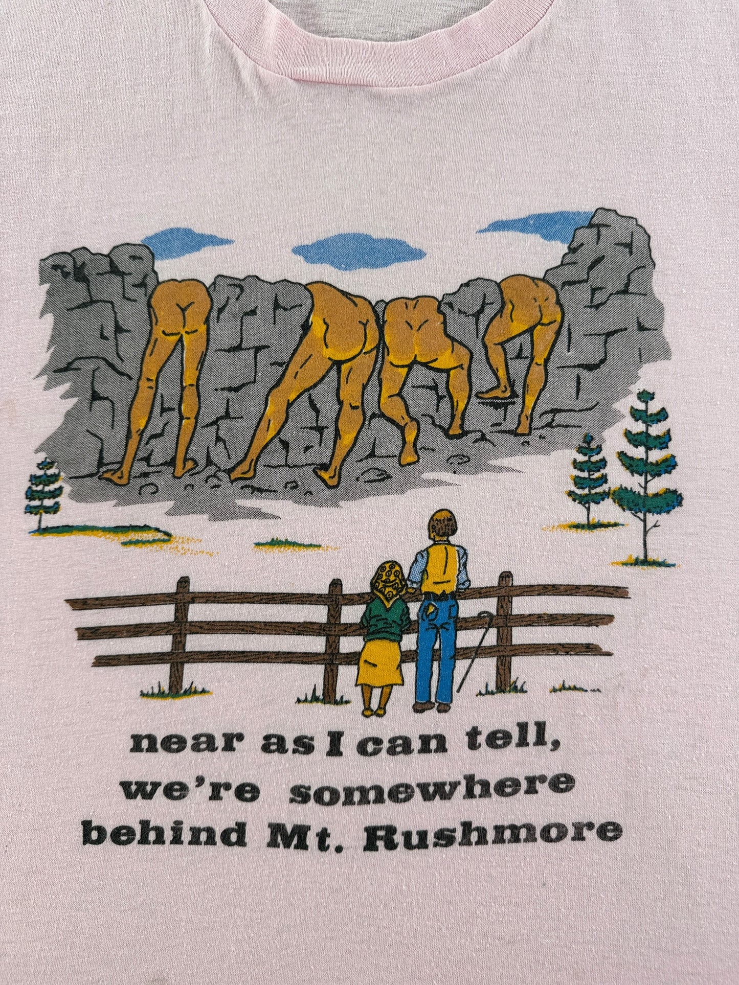 Graphic of Vintage Mt Rushmore Ass Tank Top SZ L (Fits M)