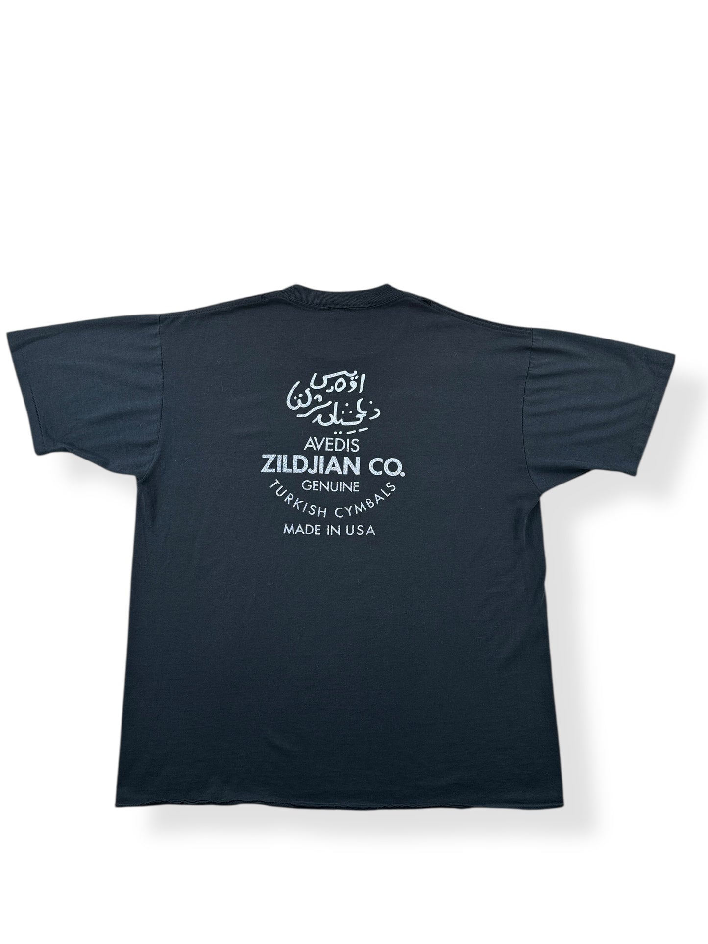 Back of Vintage Zildjian Cymbals Tee SZ XL