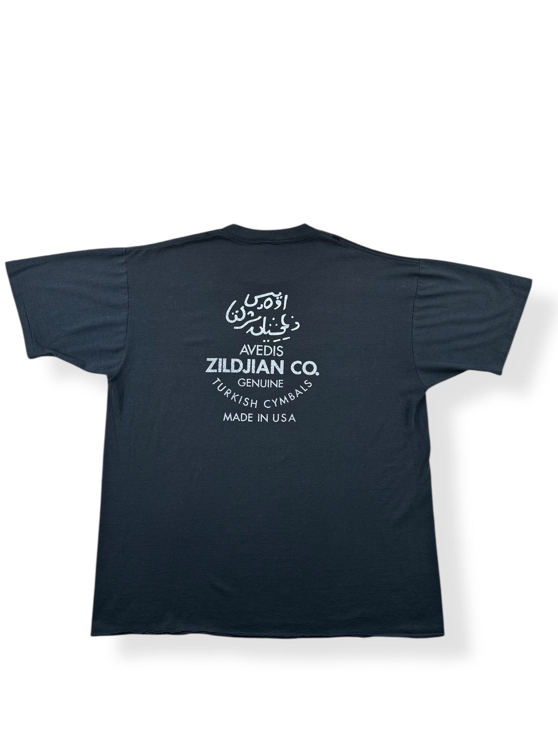Back of Vintage Zildjian Cymbals Tee SZ XL