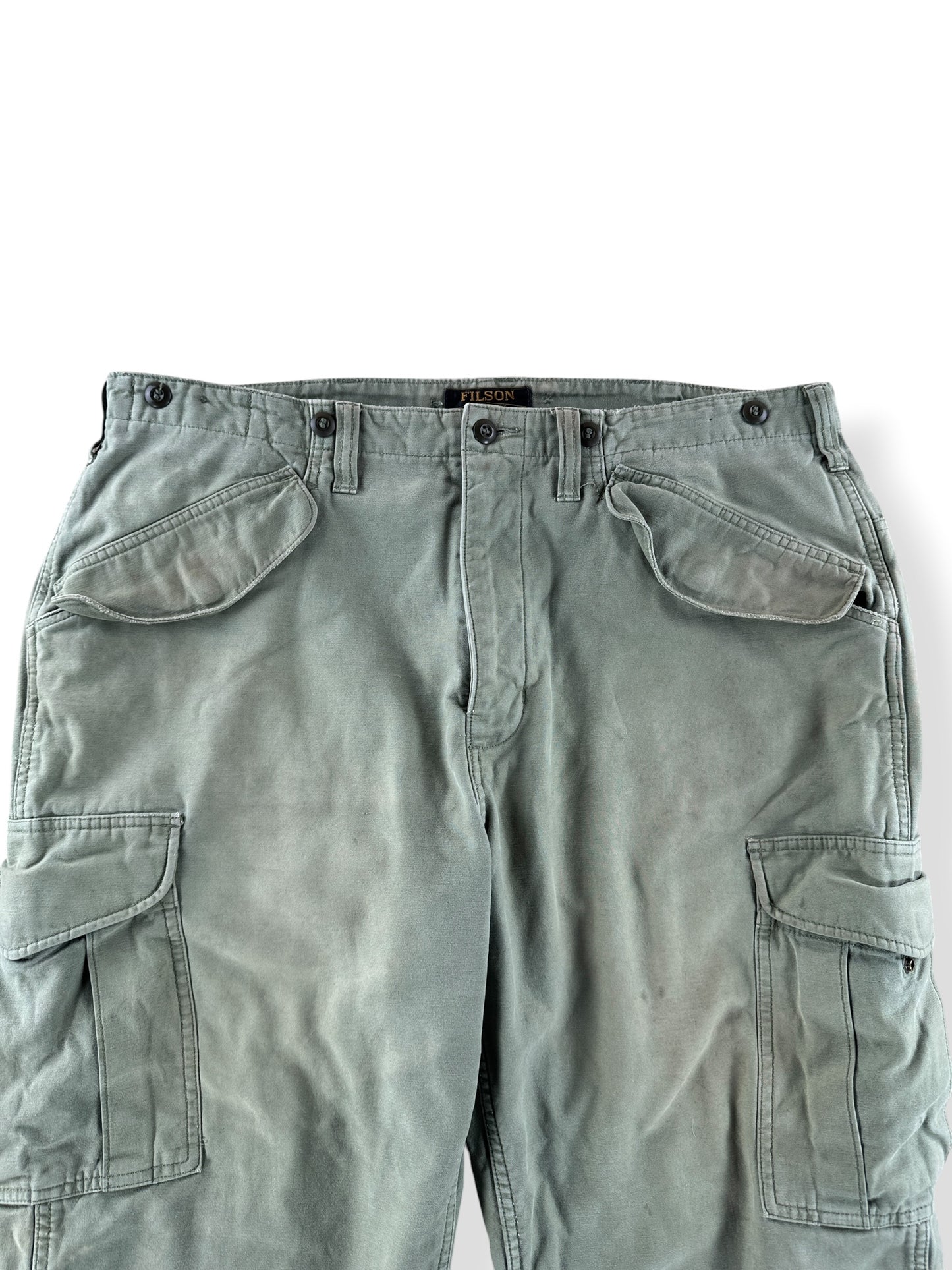 Front Close Up of Filson Field Cargo Pants W36 (Fits W38)