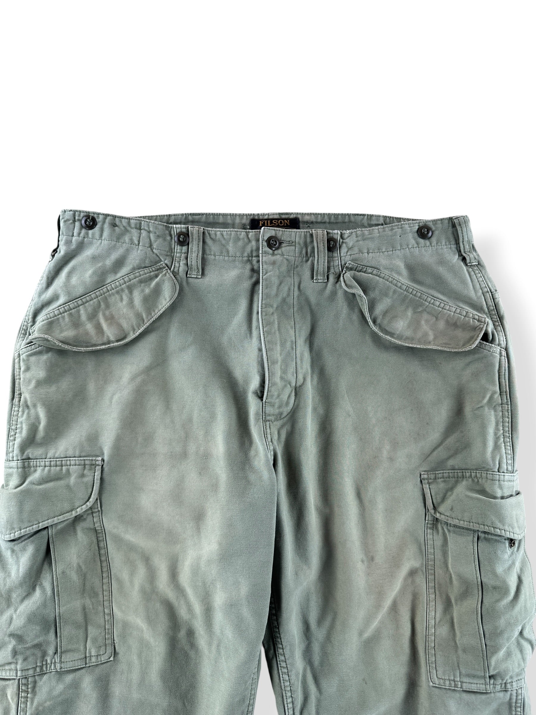 Front Close Up of Filson Field Cargo Pants W36 (Fits W38)