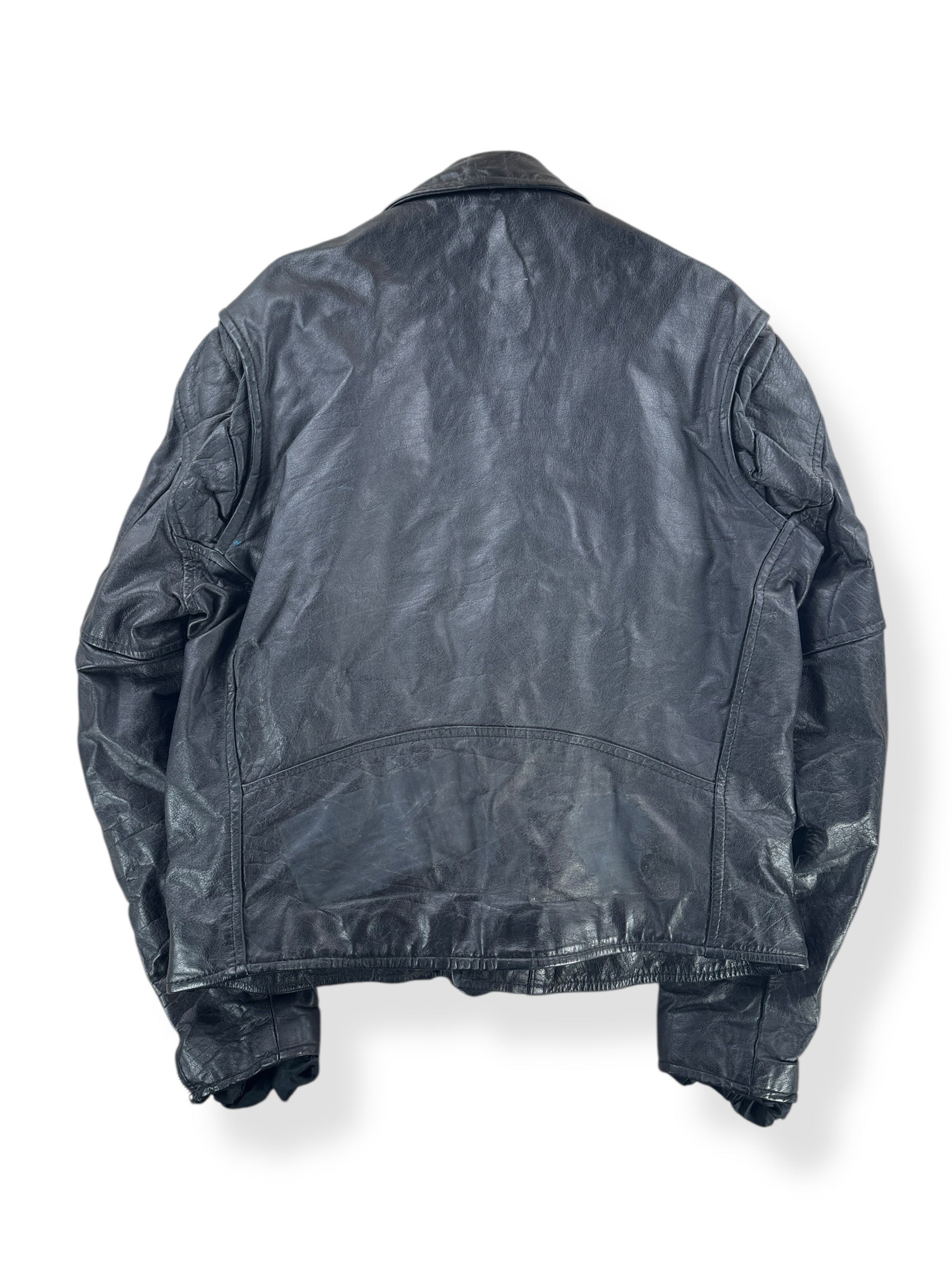 Back of Vintage First Leather Biker Jacket SZ 44