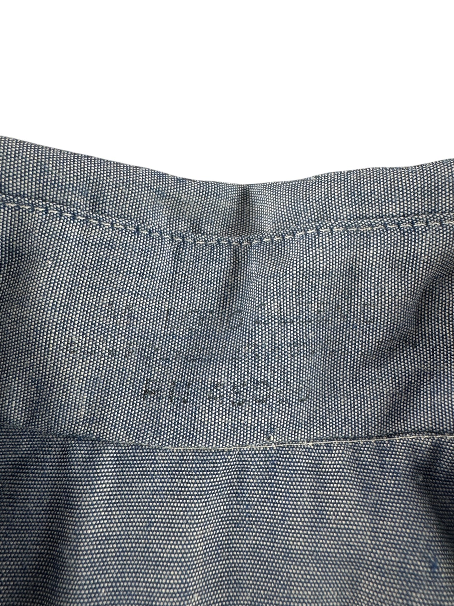 Stamp on Vintage Patched Chambray Shirt SZ M