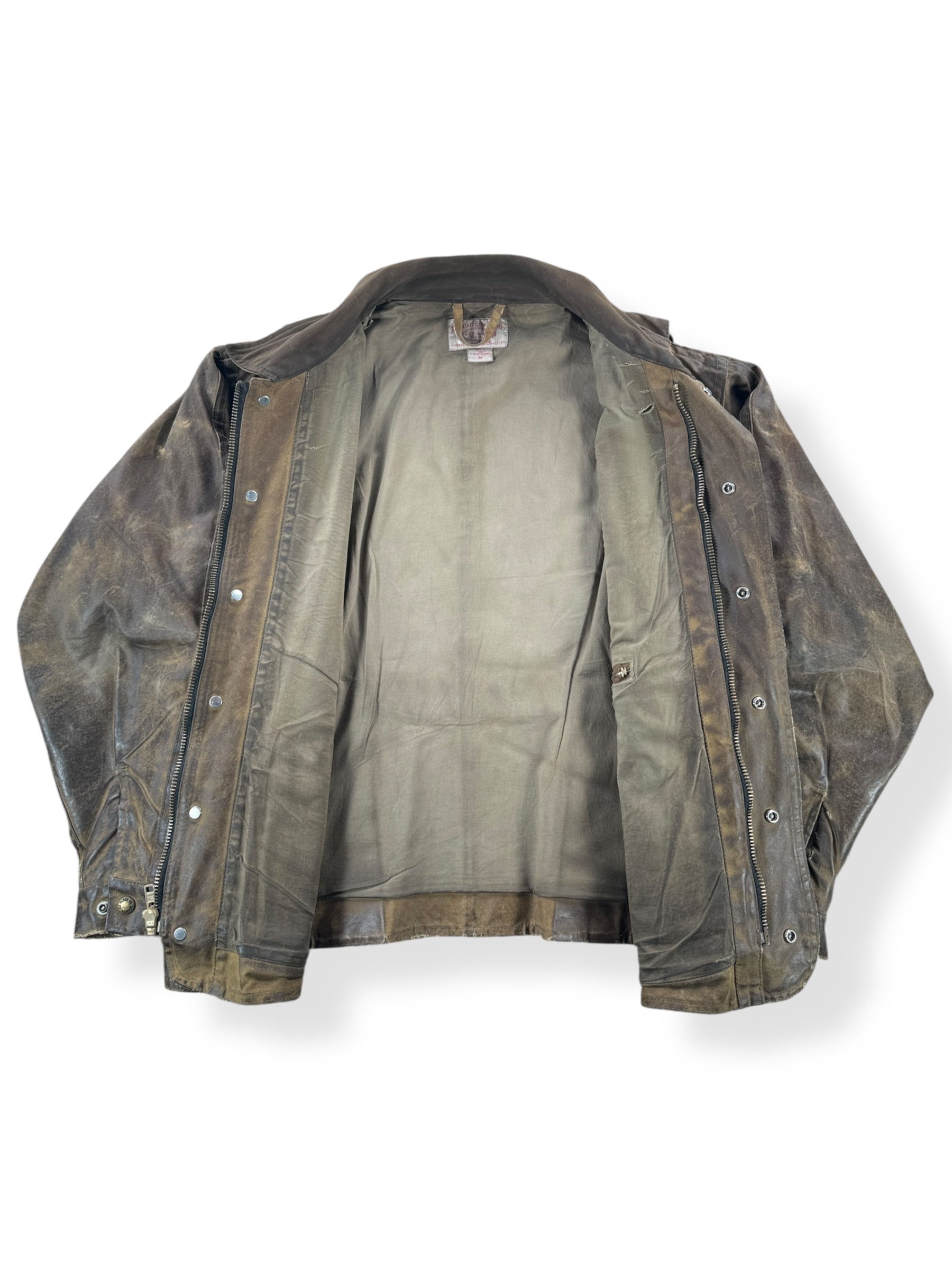 Inside of Modern Filson Tin Cloth Field Jacket With Patina AS IS SZ M