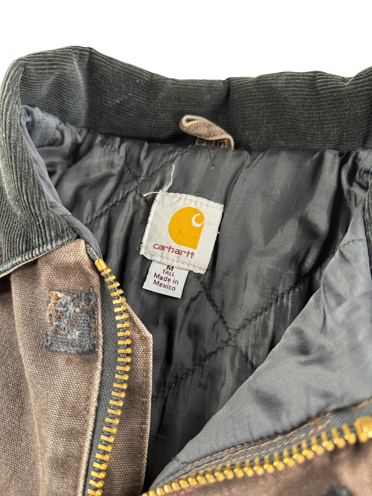 Tags on Vintage Carhartt Arctic Jacket Faded Brown SZ M-T