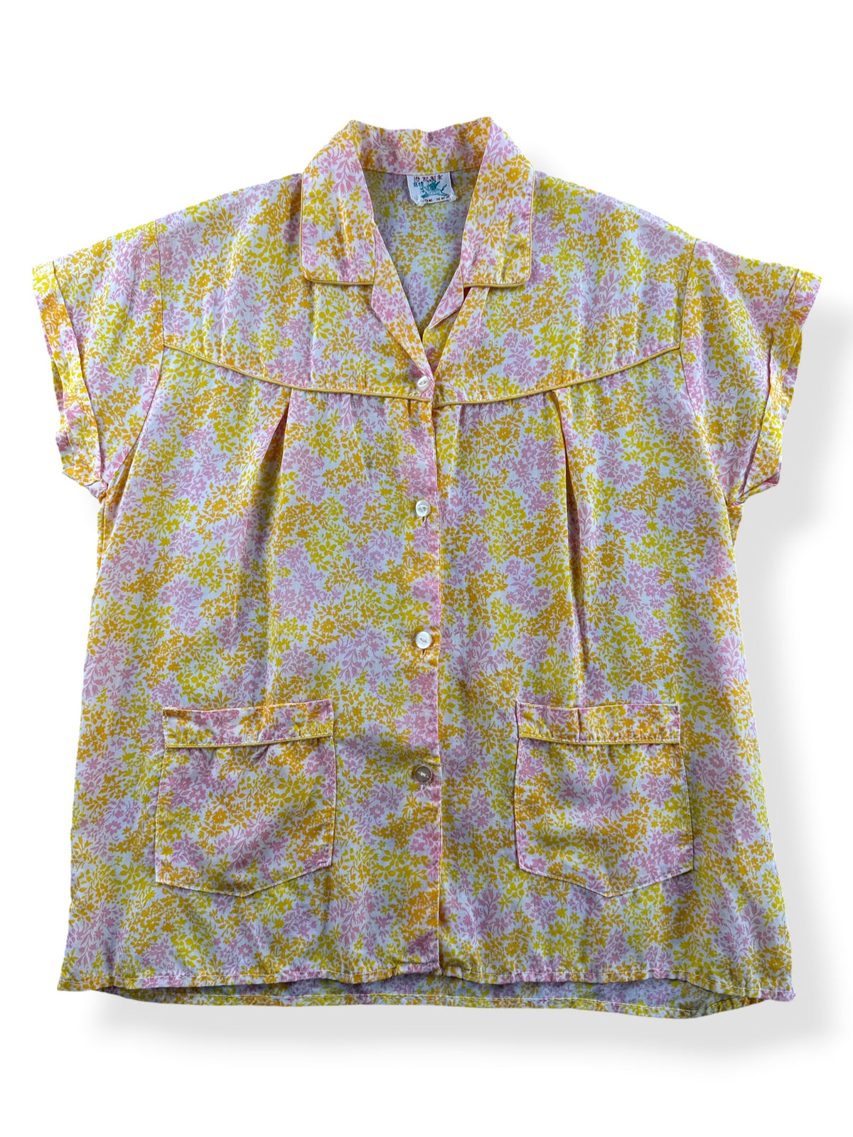 Front of Vintage Floral Babydoll Top SZ S/M