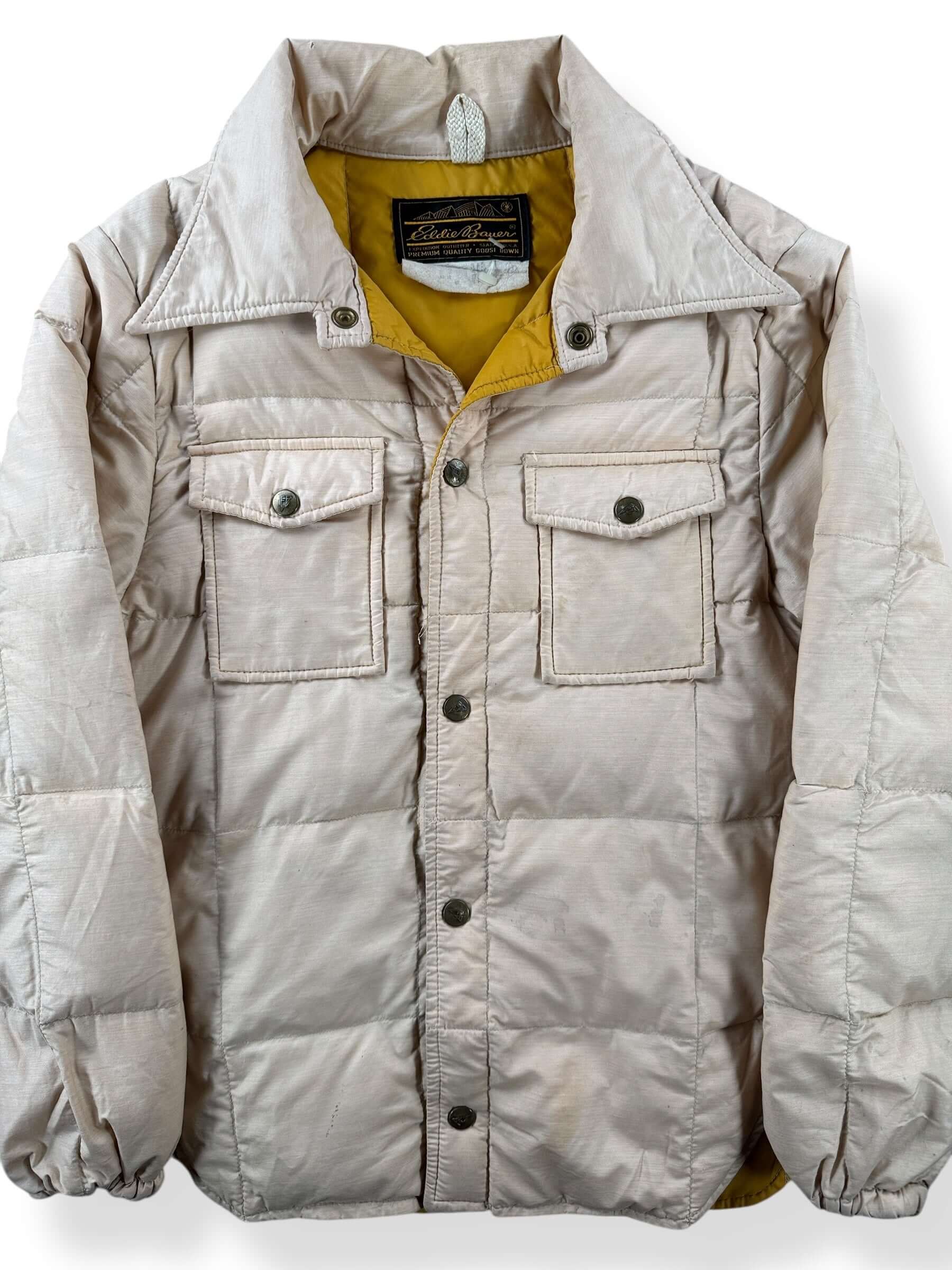 Front Close Up of Vintage Eddie Bauer Lightweight Jacket SZ S