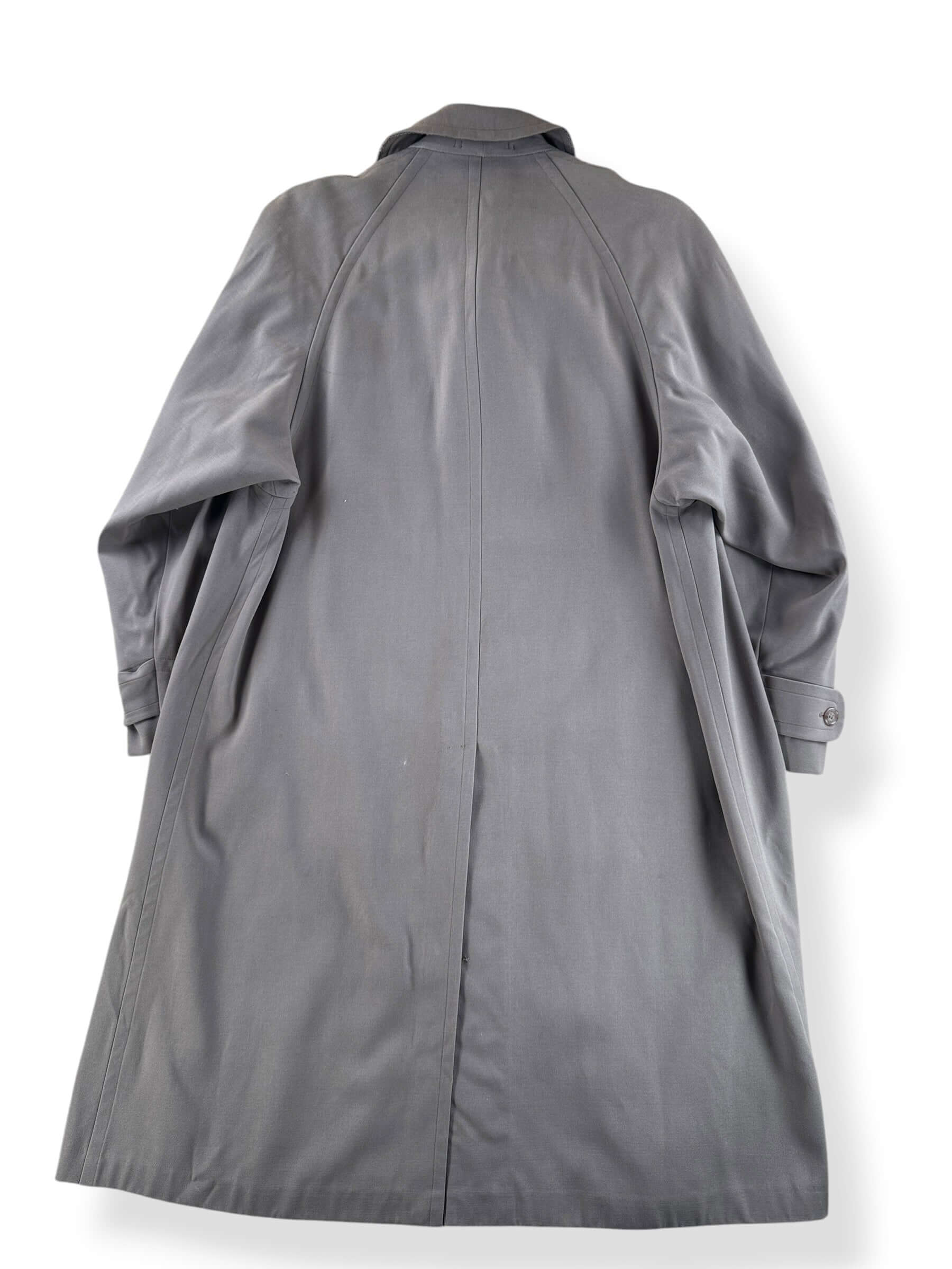 Back of Vintage Lord Ramsay Gabardine Trench Coat SZ XL