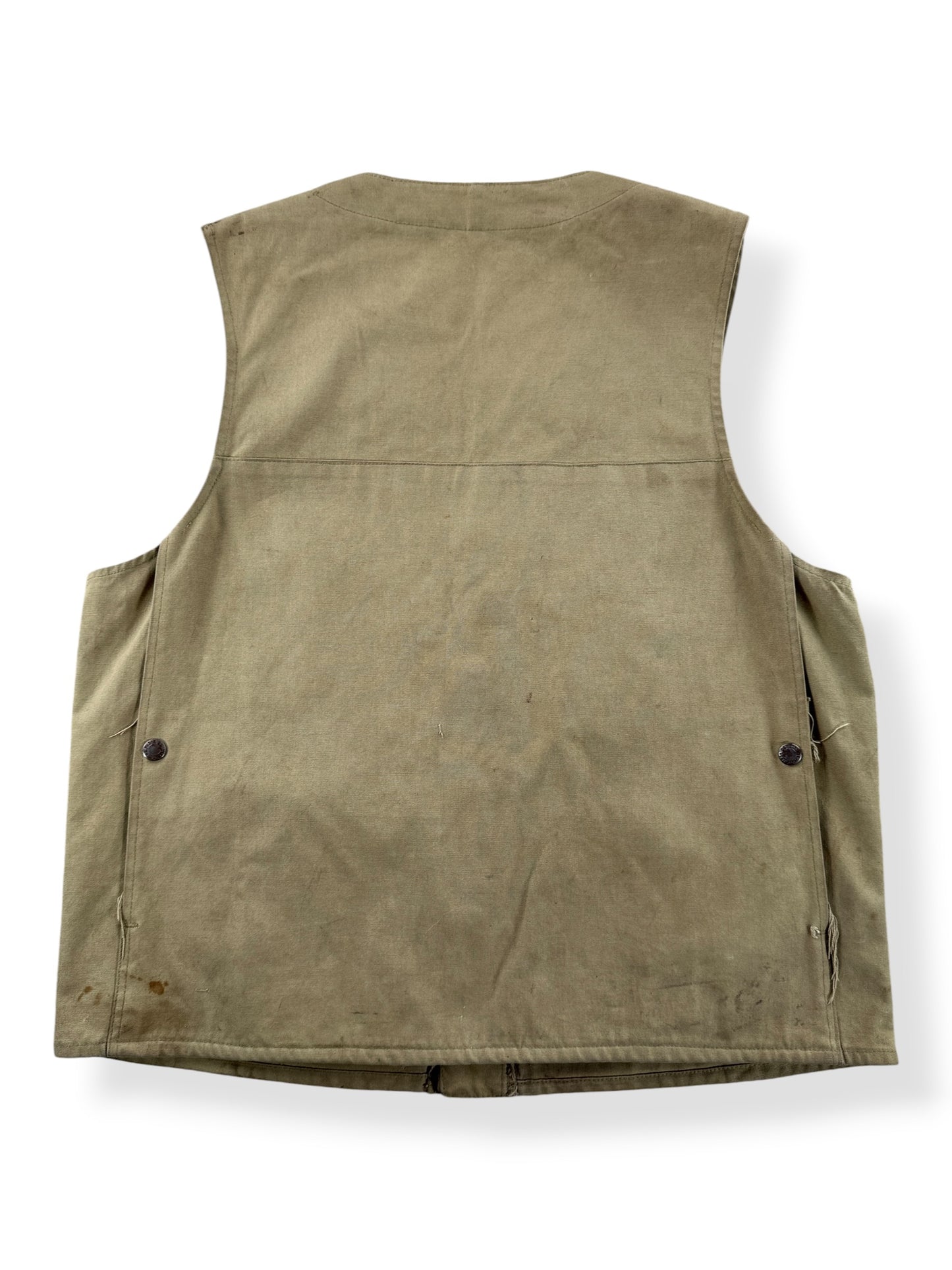 Back of Vintage Filson Tin Cloth Vest SZ 40