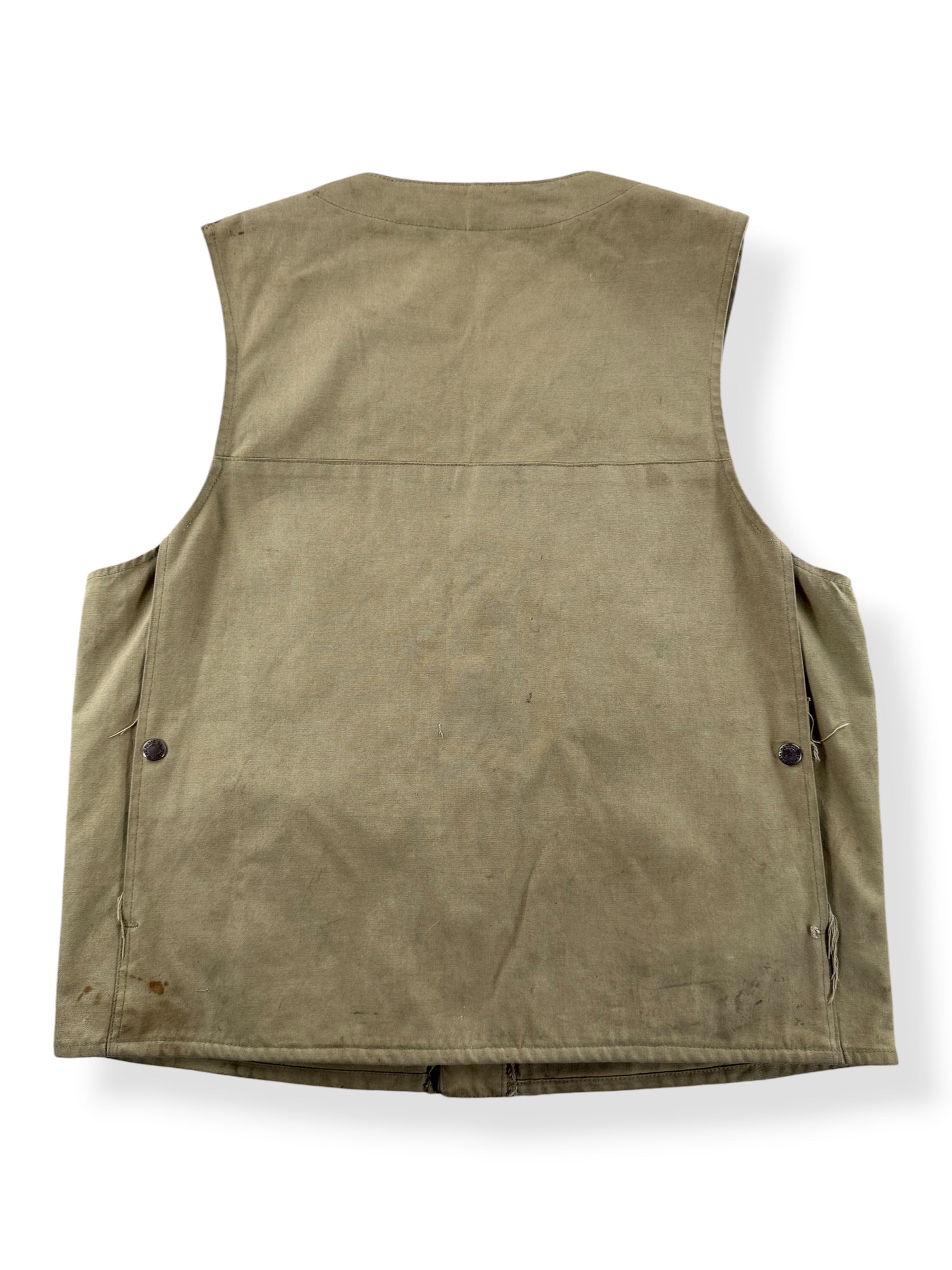 Back of Vintage Filson Tin Cloth Vest SZ 40