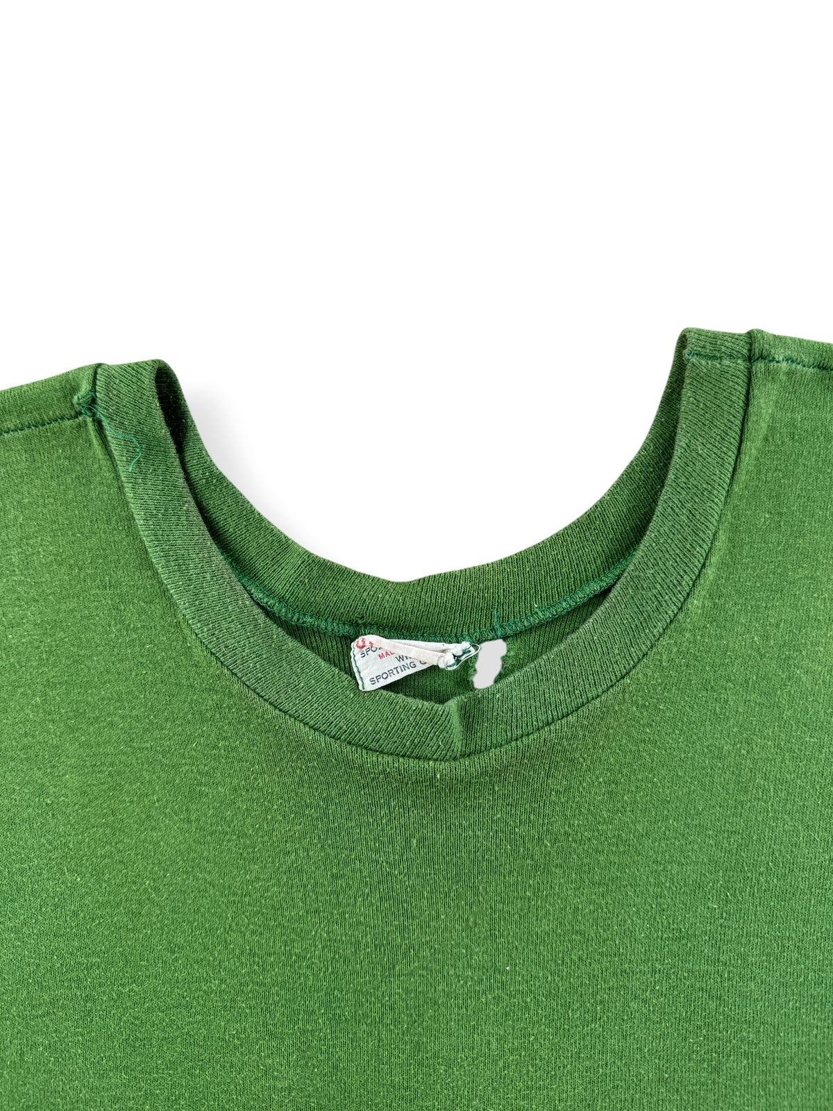 Collar on Vintage 50s Wilson WSU Stenciled Tank Top SZ S