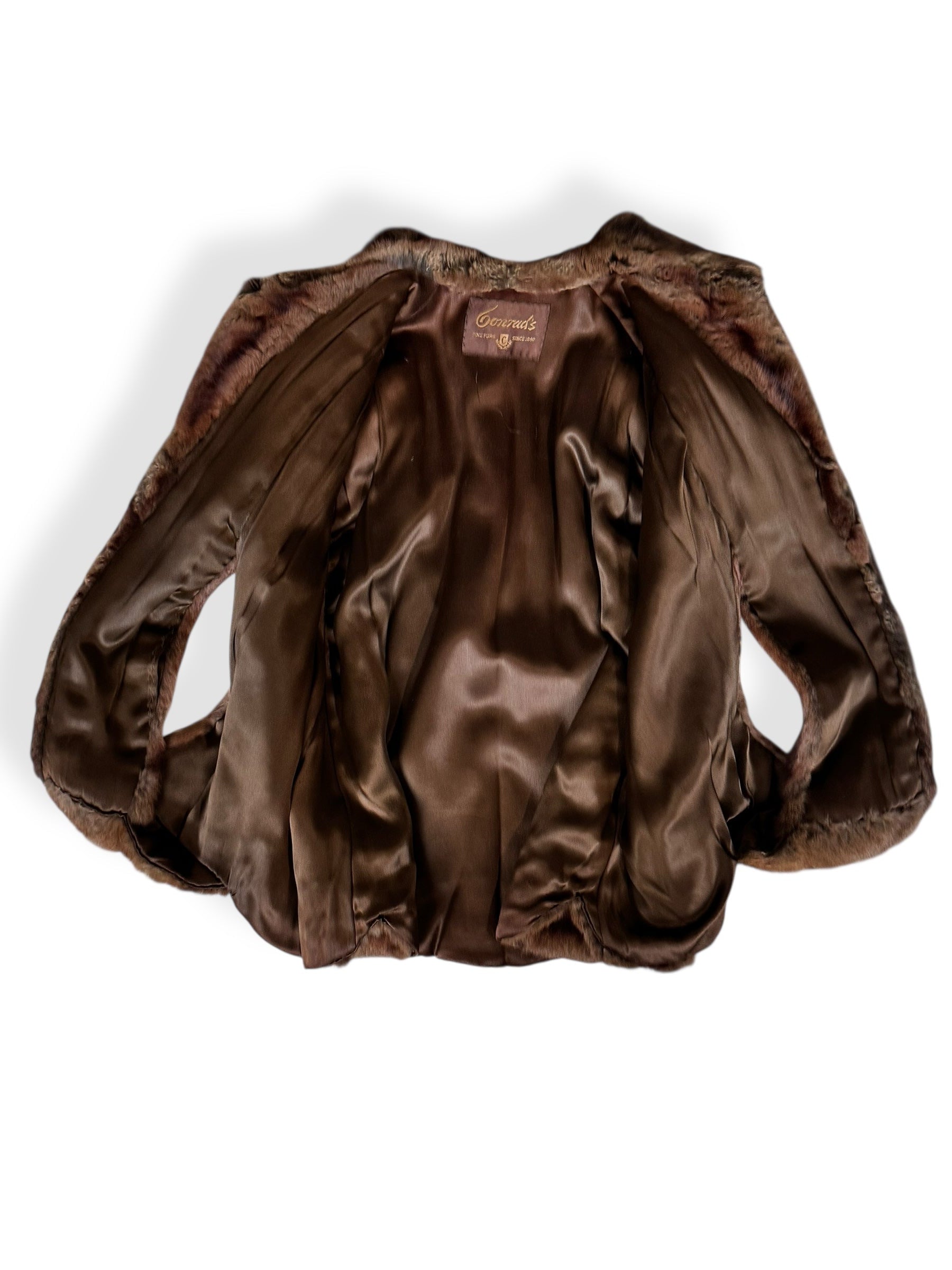 Lining of 1940s Conrad's Mink Caplet L-XL
