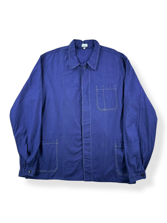 Front of Vintage Contrast Stitch French Chore Coat SZ L