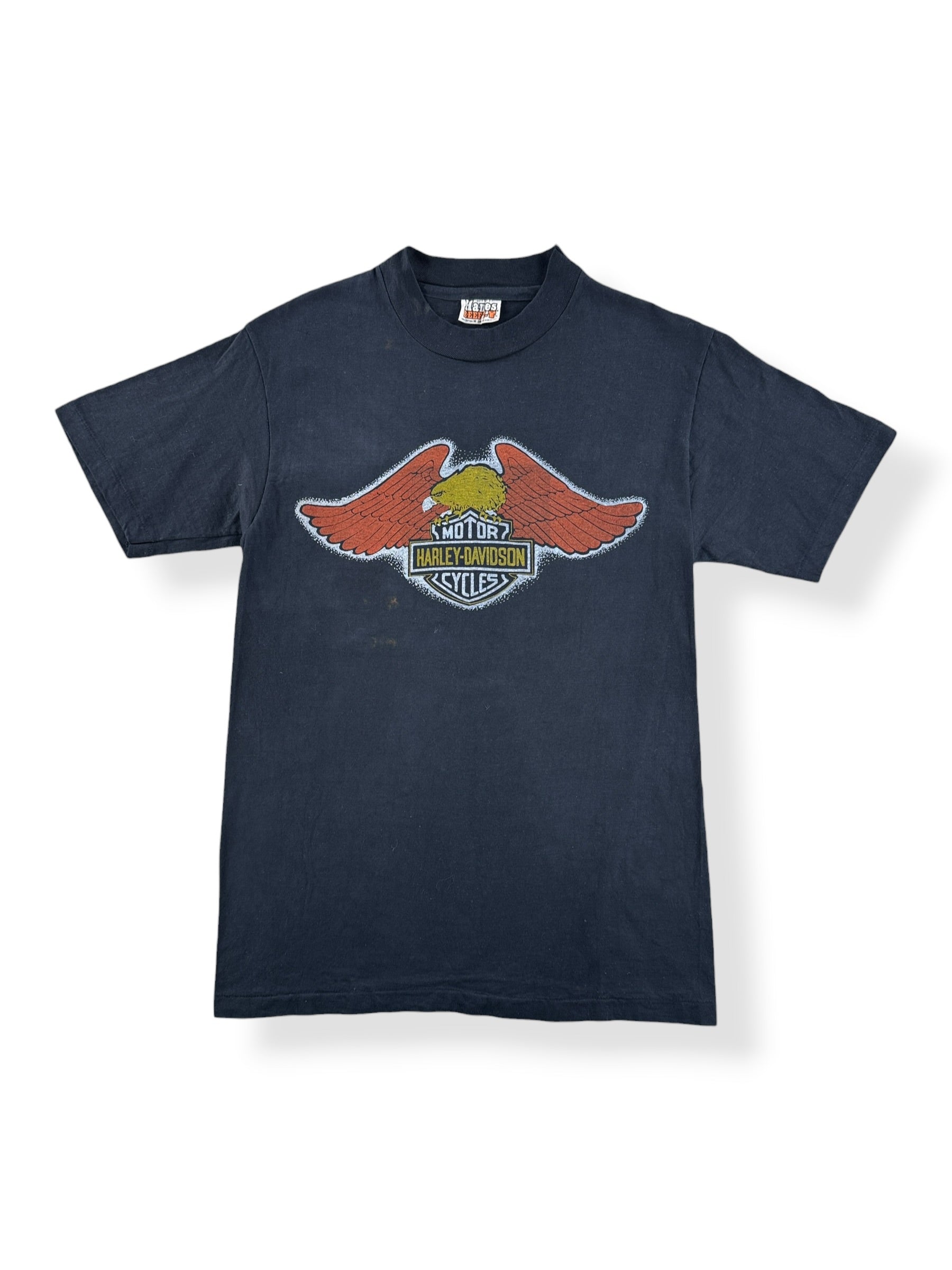 Front of Vintage Bellevue Harley Davidson Logo Tee SZ M (Fits S)