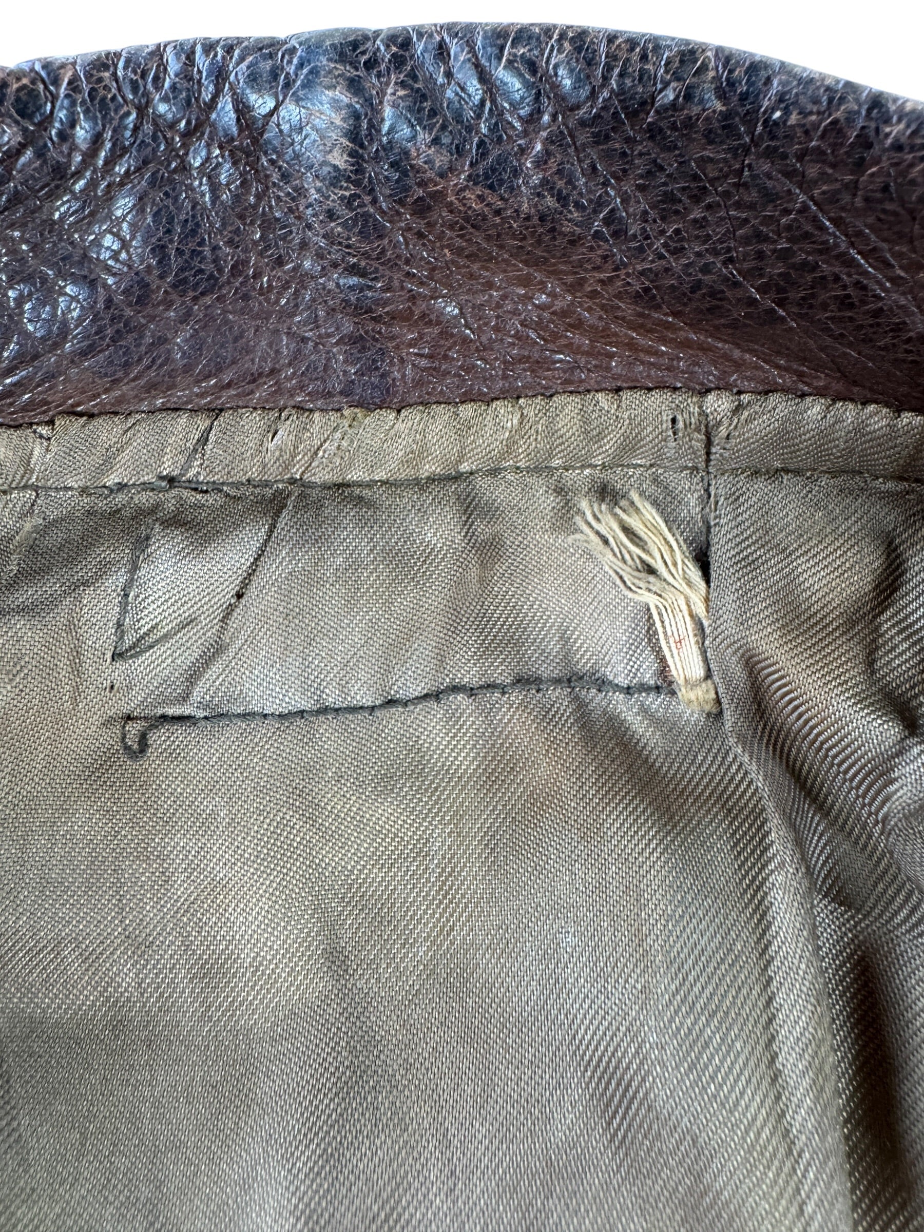 No Label on Vintage Brown Goatskin Leather Jacket SZ M