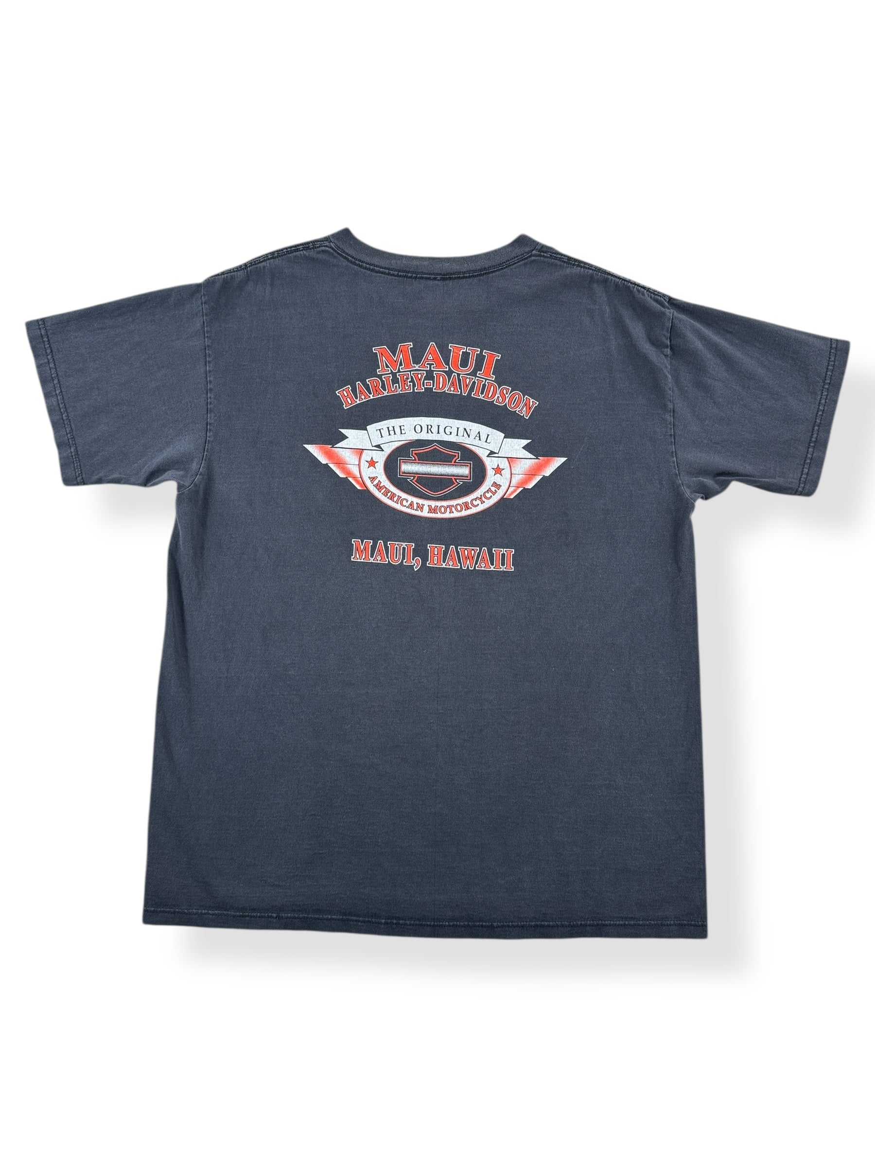 Back of Vintage Harley Davidson of Maui Tee SZ XL