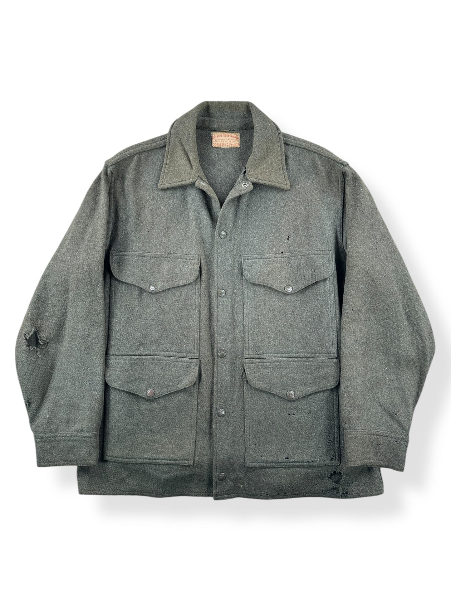 Front of Vintage Filson Wool/Nylon Blend Jacket SZ L AS IS