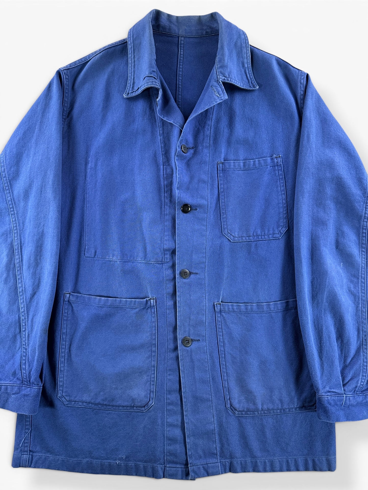Close-up of Vintage French Chore Coat SZ M