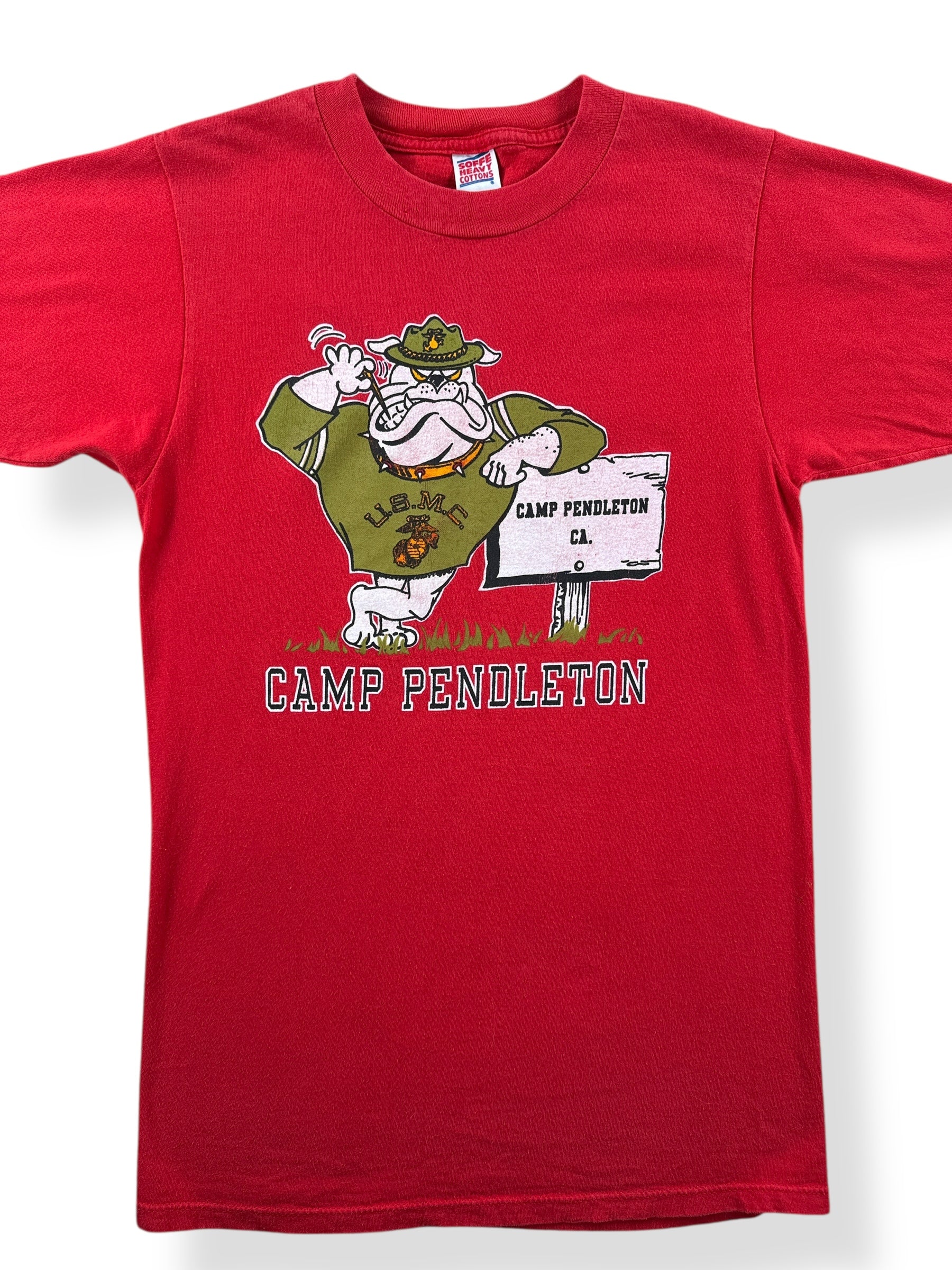 Front Close Up of Vintage Camp Pendleton Tee SZ S