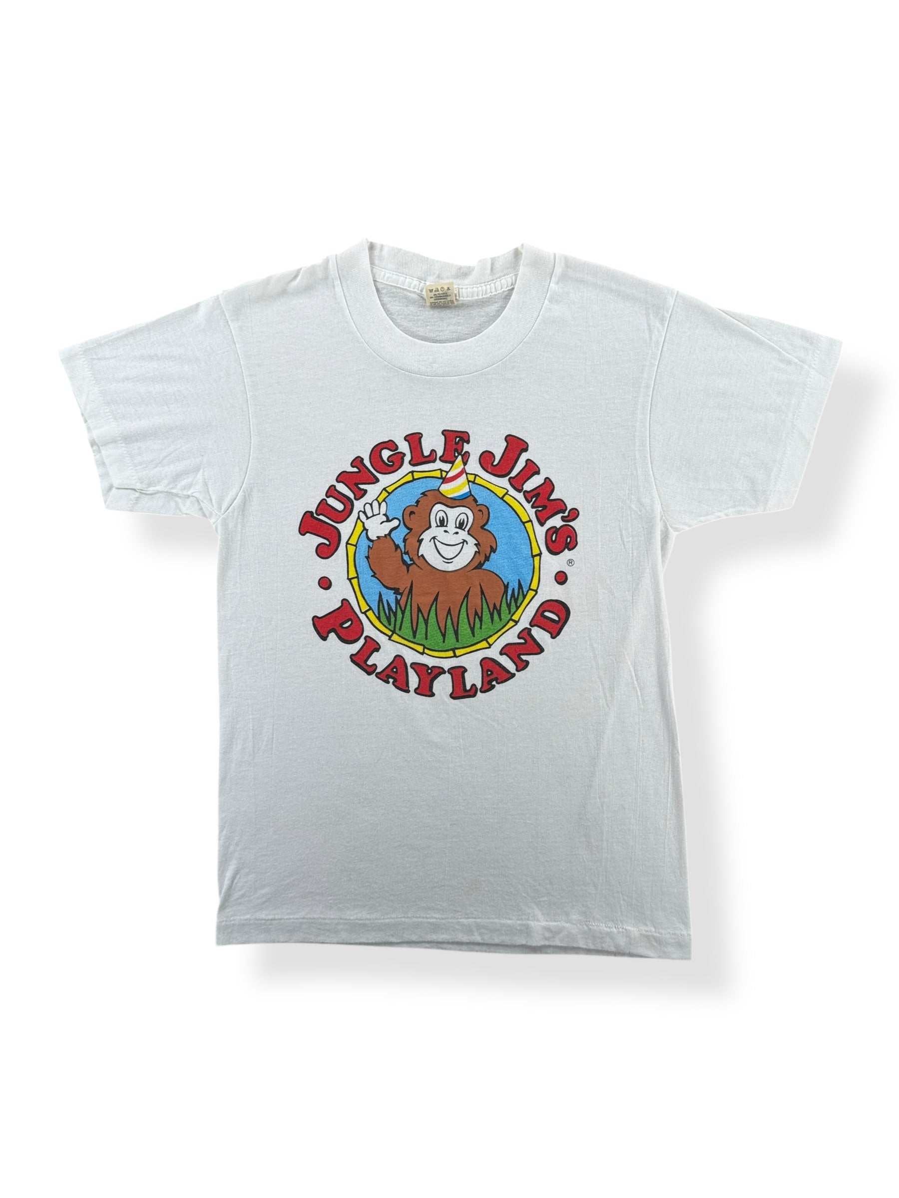Front of Vintage Jungle Jim's Playland Tee SZ 14-16 (Fits XS)