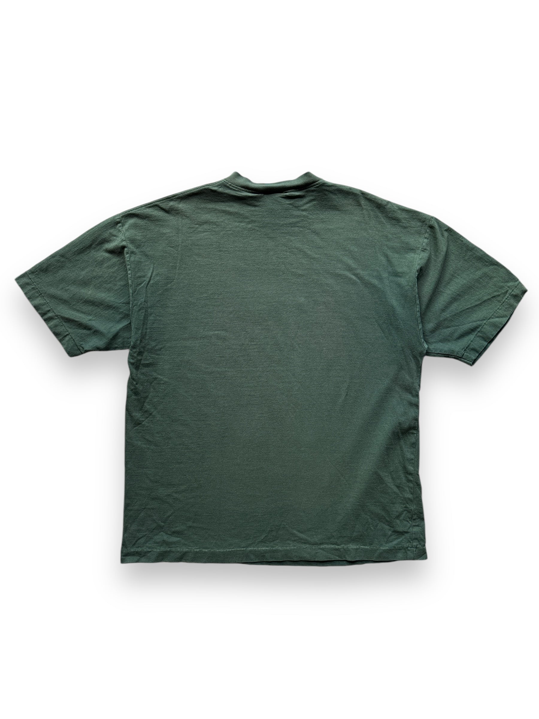 back of Vintage Green Blank Tee Shirt SZ L