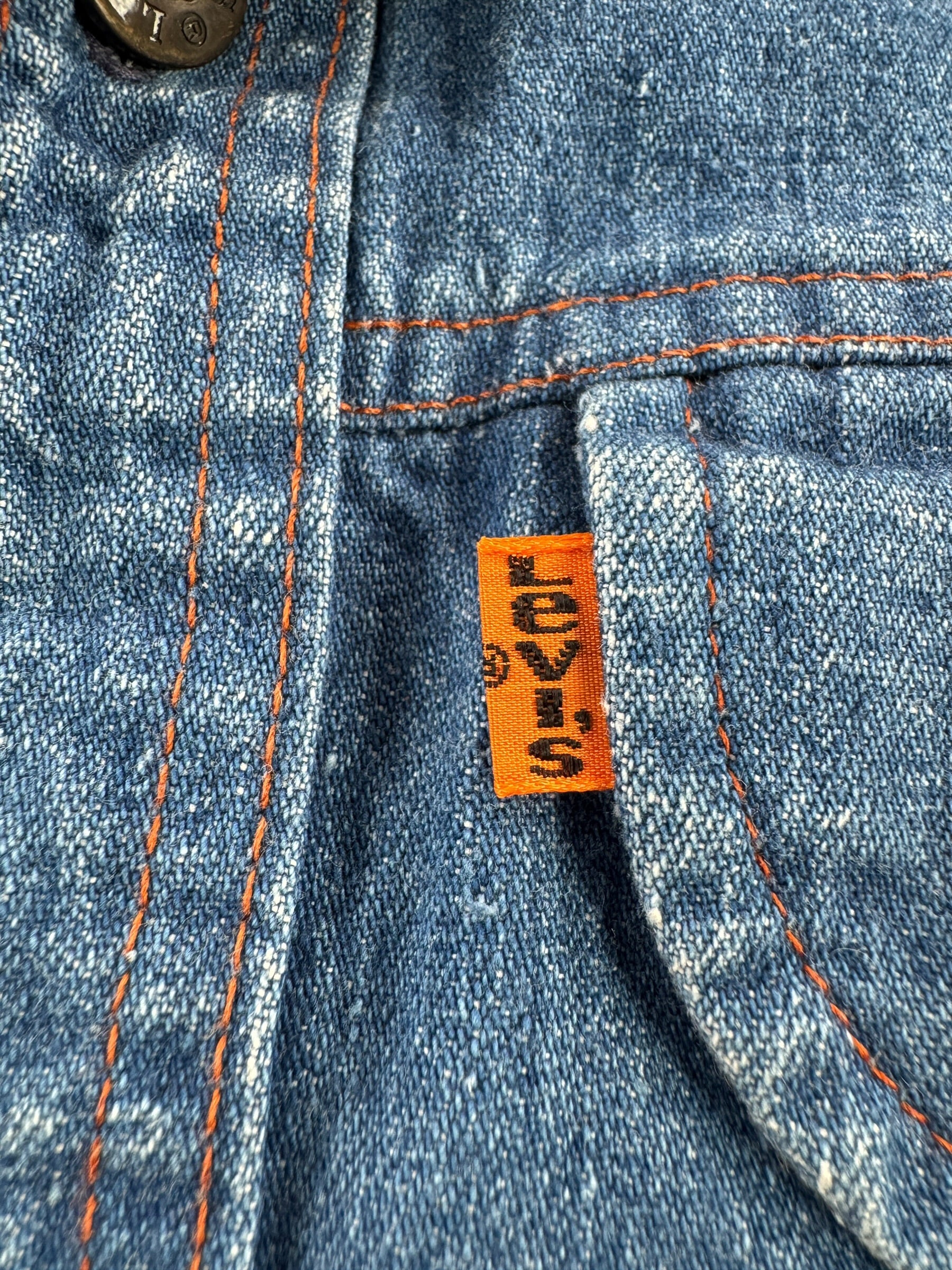 Orange Tab on Vintage Levis Orange Tab Denim Shirt SZ S